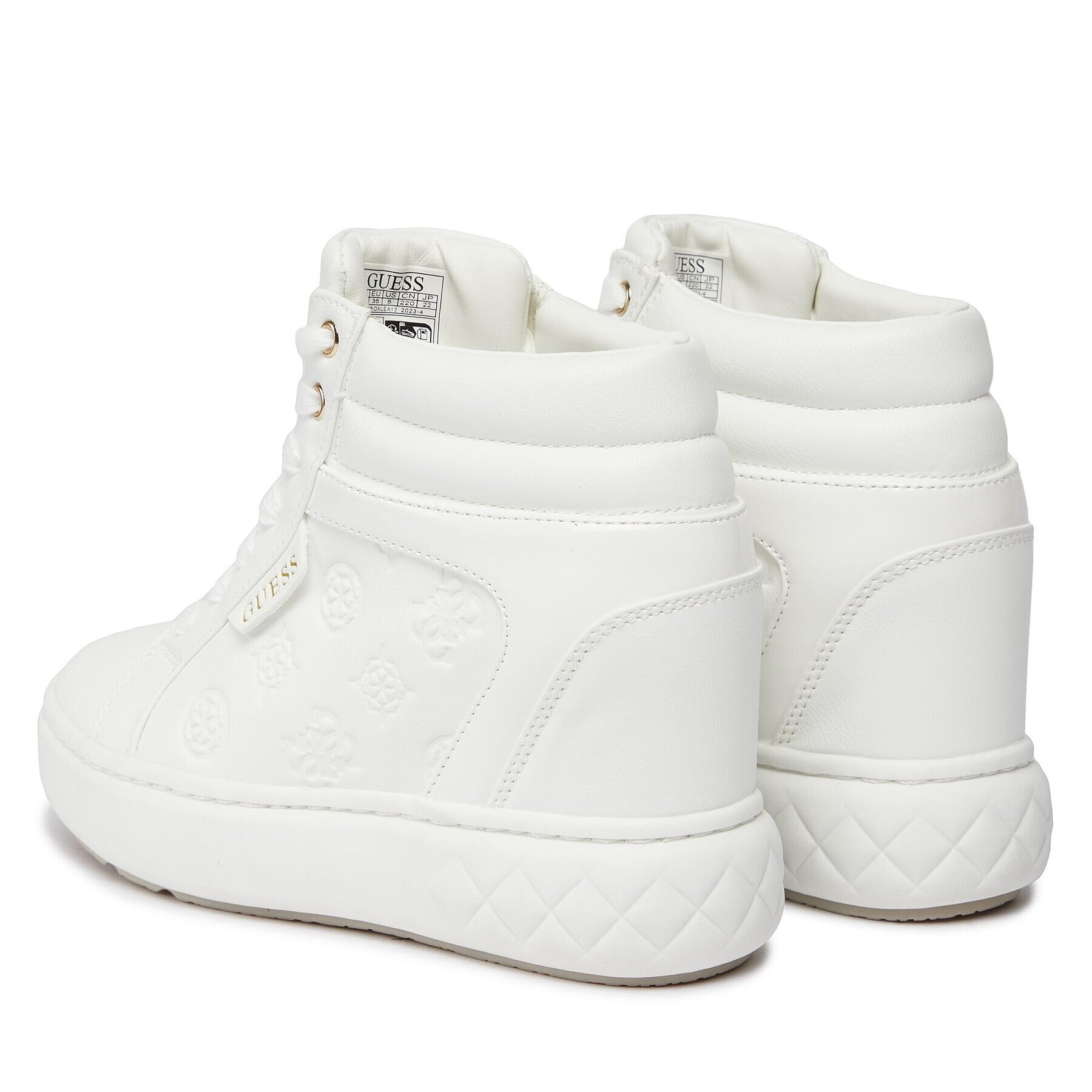 Guess Сникърси Roxana FL8ROX LEA12 Бял - Pepit.bg