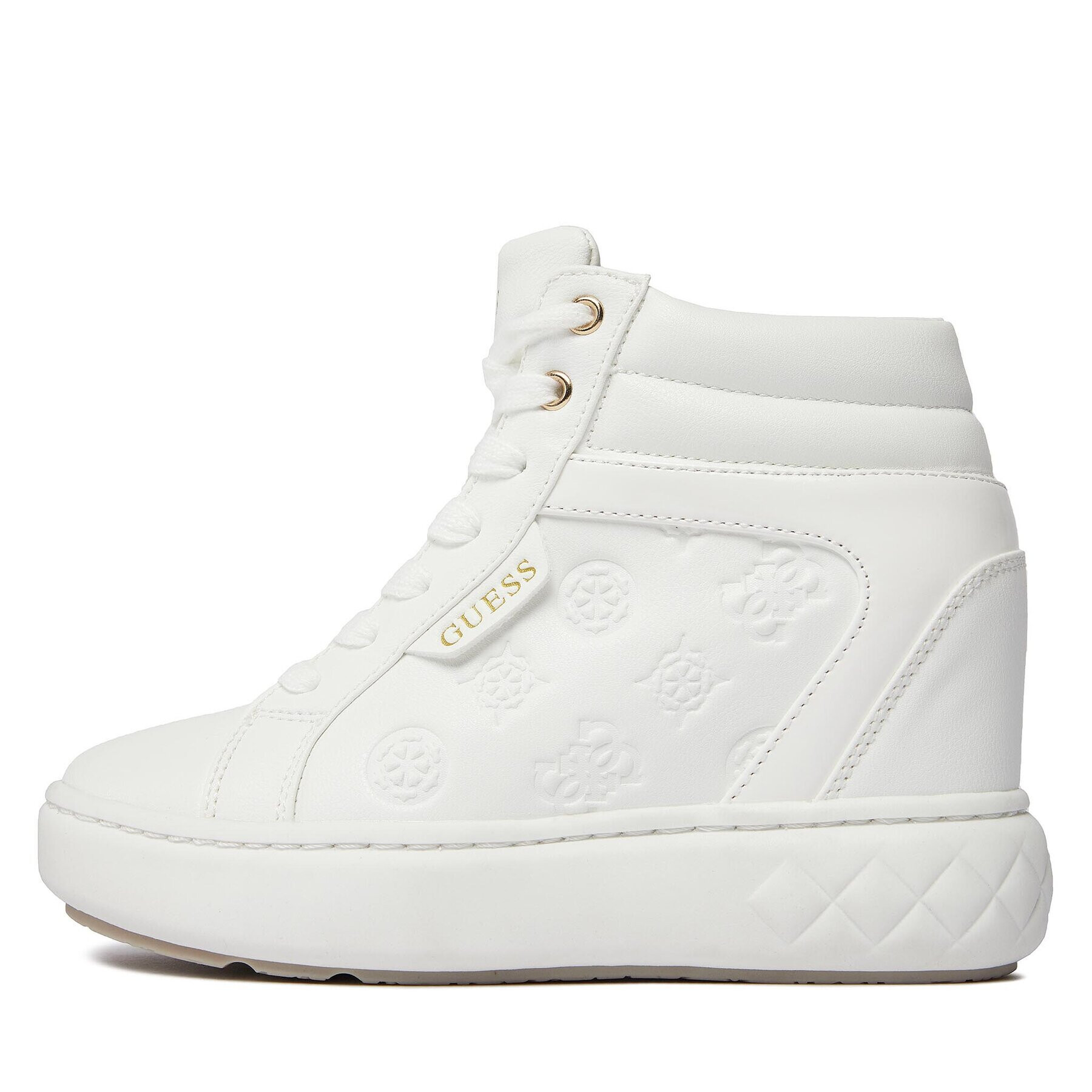 Guess Сникърси Roxana FL8ROX LEA12 Бял - Pepit.bg