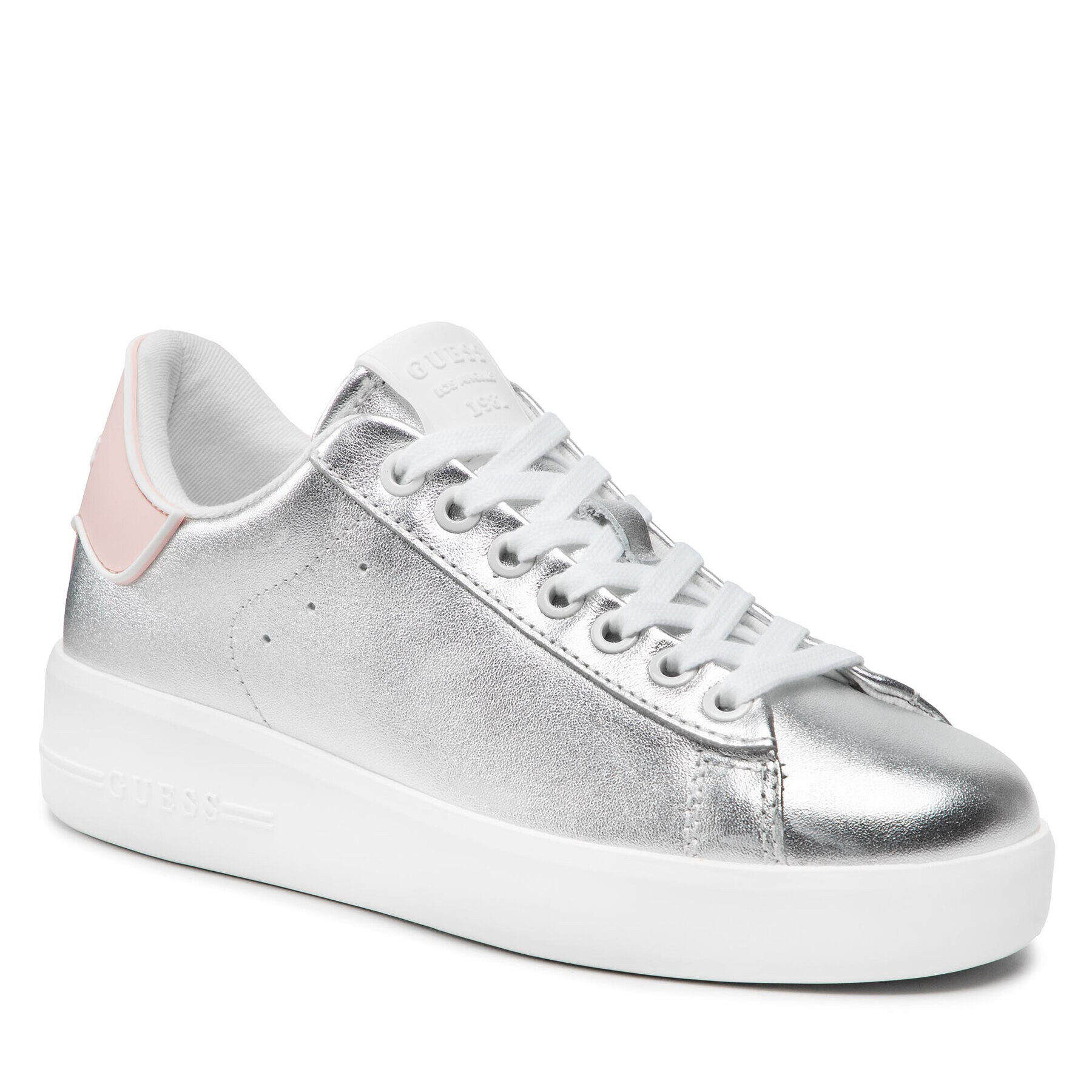 Guess Сникърси Sneaker Cupsole Low FL6RKE LEM12 Сребрист - Pepit.bg