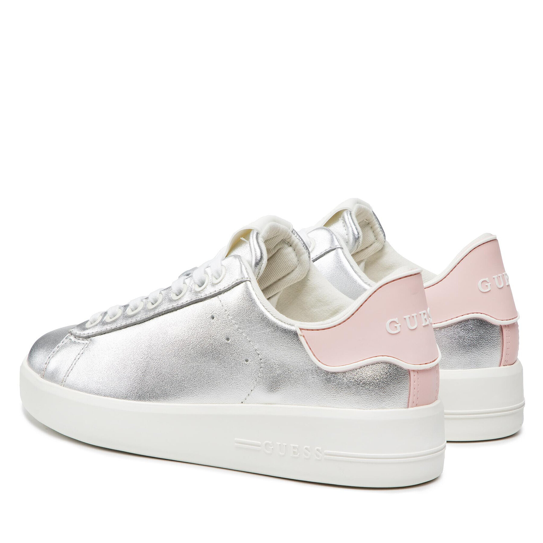 Guess Сникърси Sneaker Cupsole Low FL6RKE LEM12 Сребрист - Pepit.bg