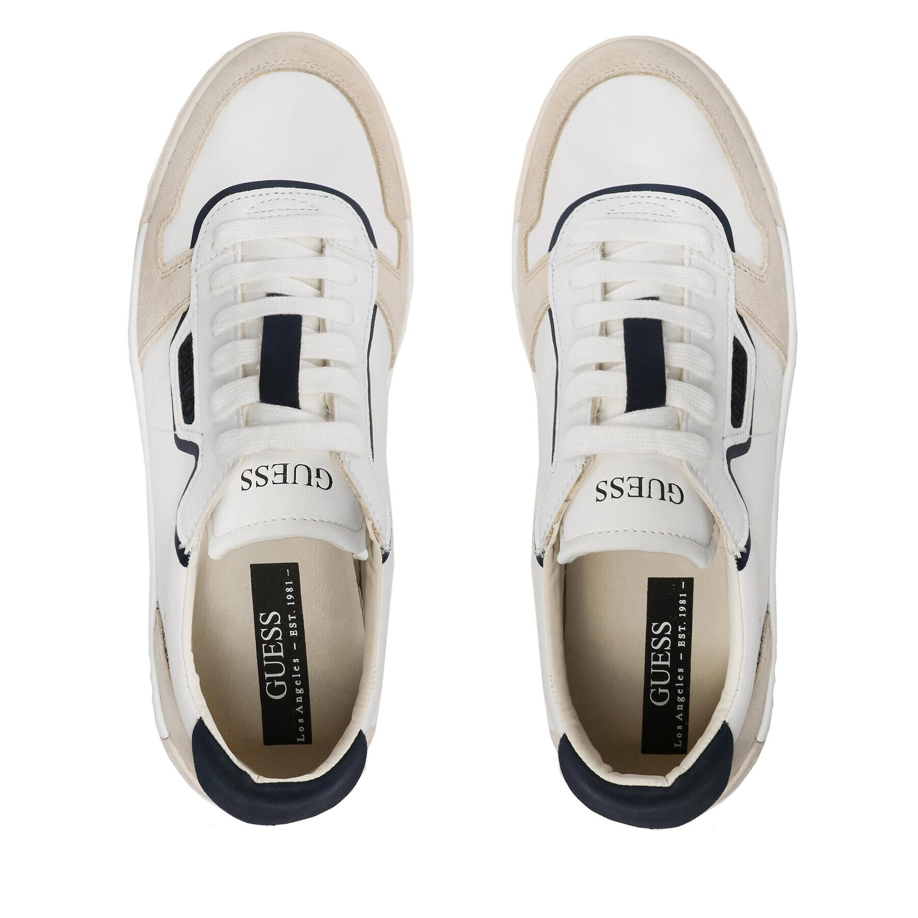 Guess Сникърси Strave Vintage FM5STV LEA12 Бял - Pepit.bg