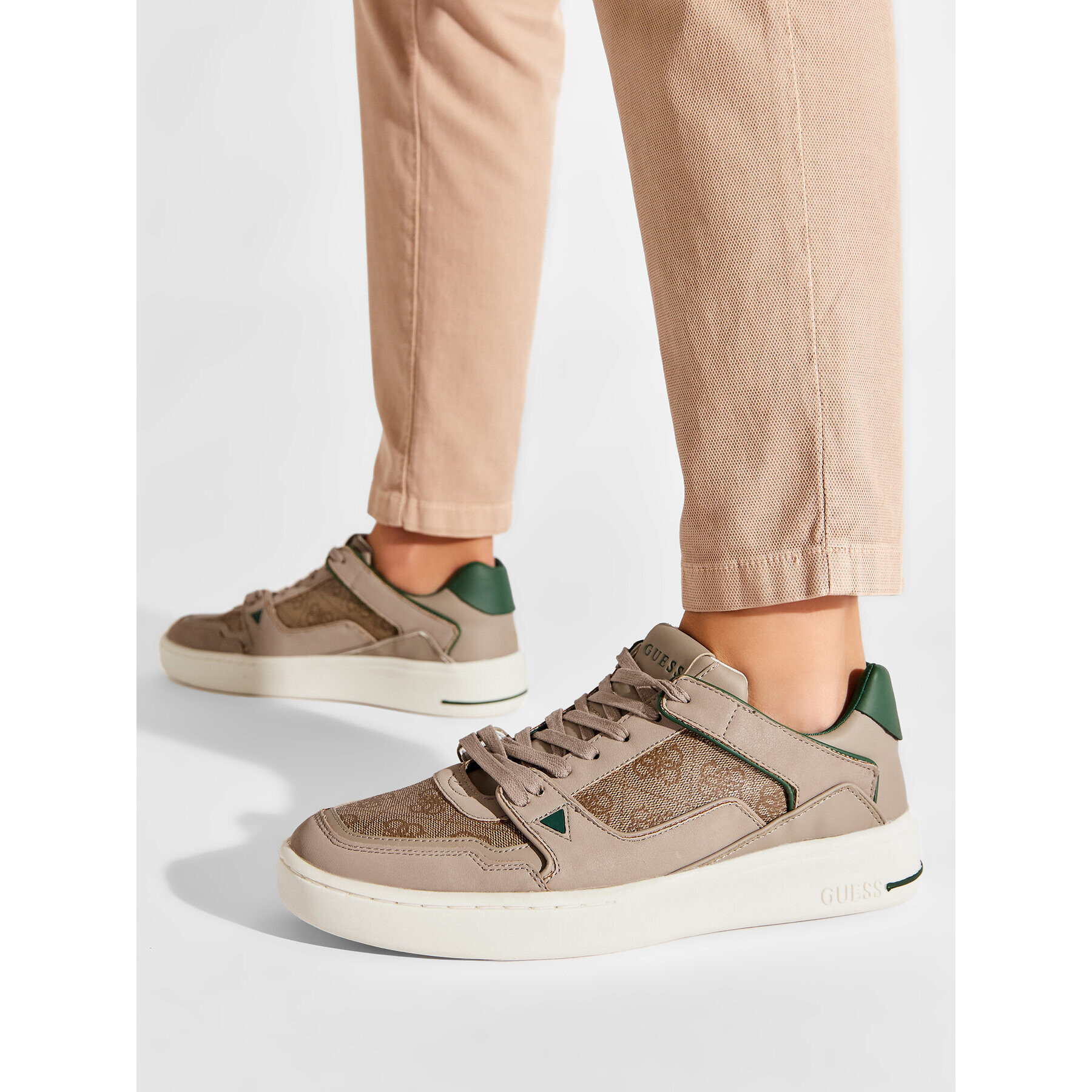 Guess Сникърси Verona Basket Low FM7VBL FAB12 Кафяв - Pepit.bg