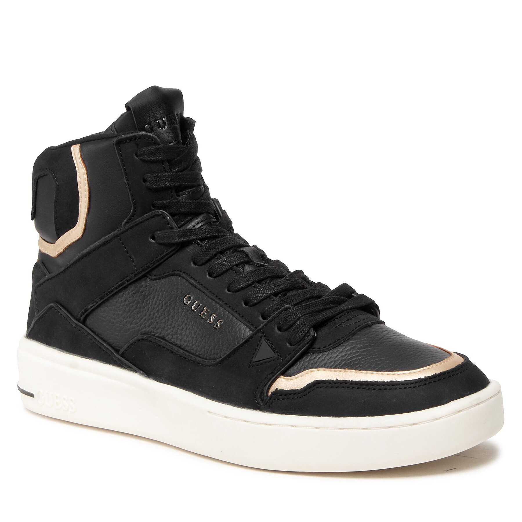 Guess Сникърси Verona Basket Mid FM7VBM FAB12 Черен - Pepit.bg