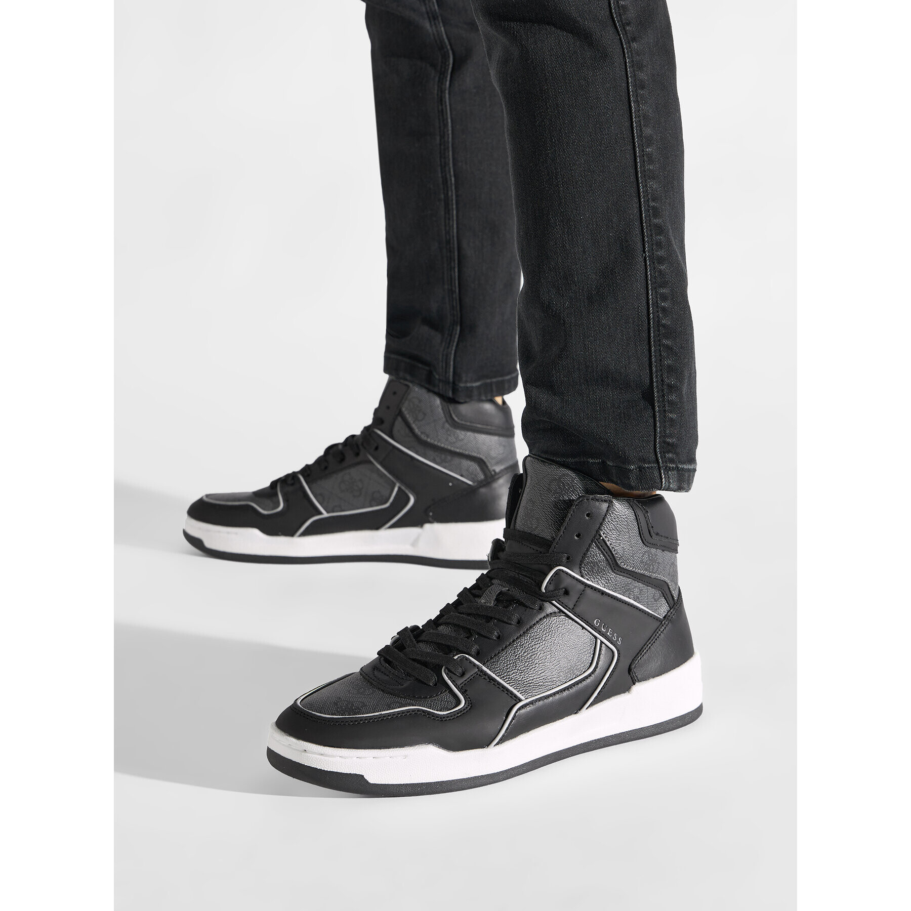 Guess Сникърси Vicenza High FM8VIH FAL12 Сив - Pepit.bg