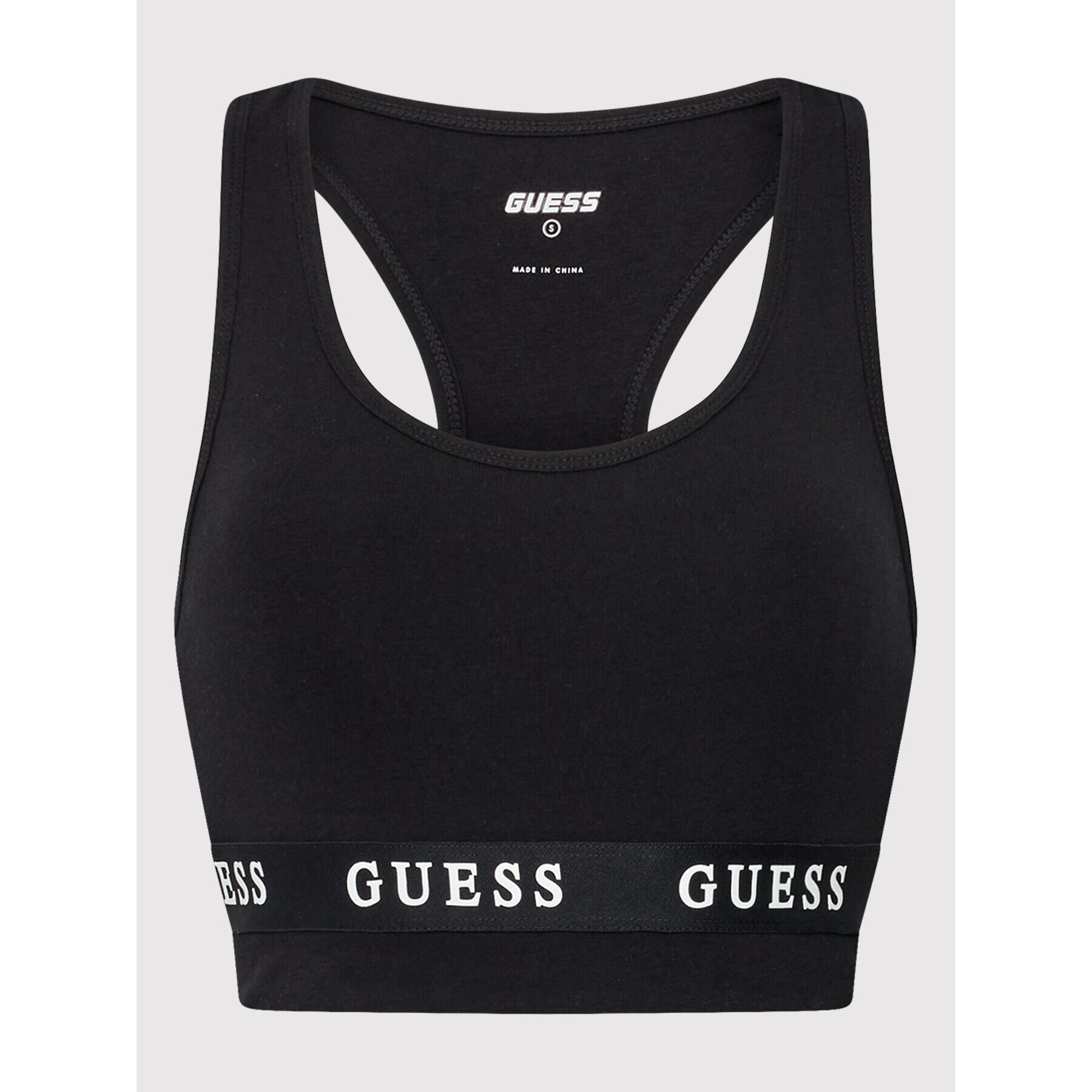 Guess Спортен сутиен V2YP12 KABR0 Черен - Pepit.bg
