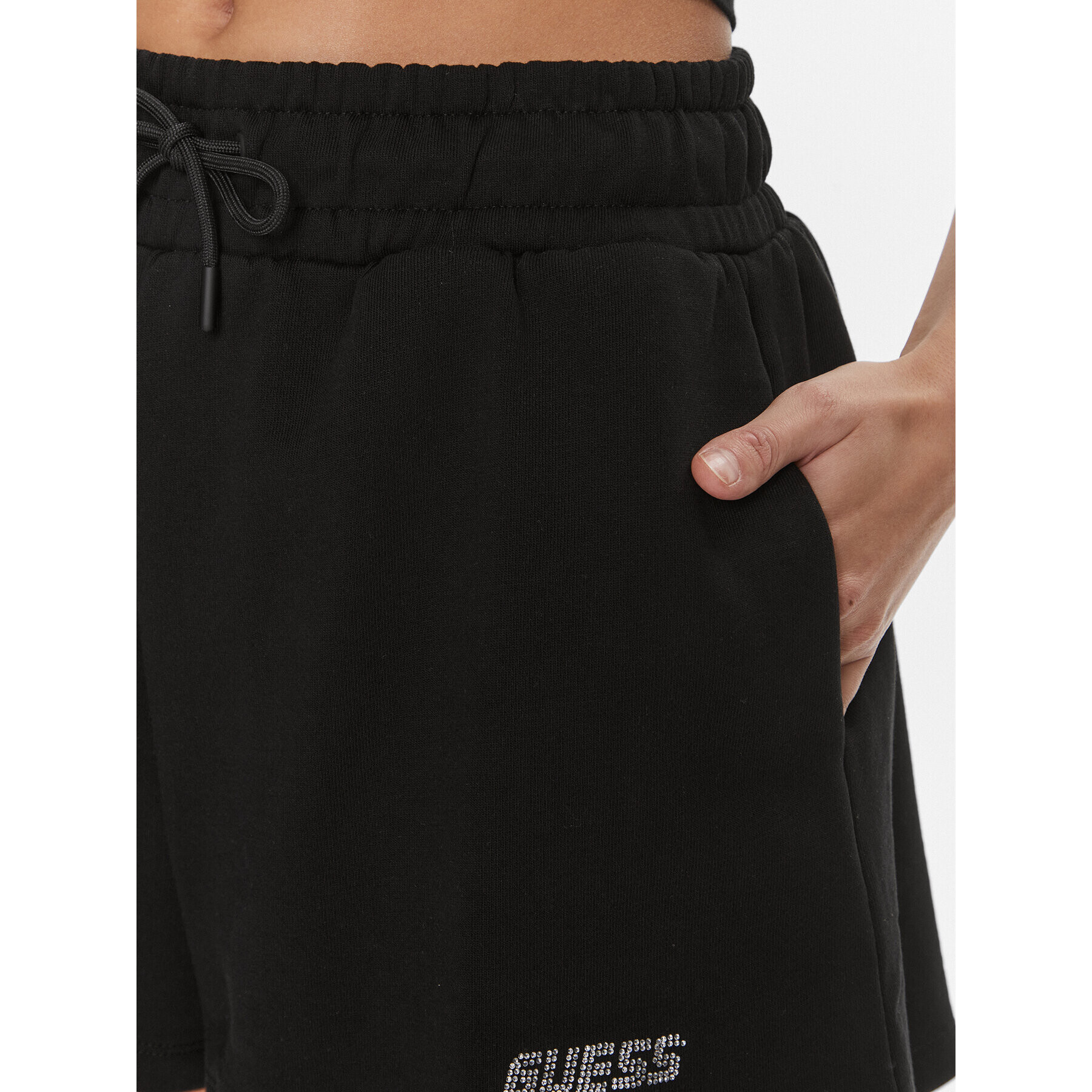 Guess Спортни шорти Eleanora V4RD04 KC5O0 Черен Relaxed Fit - Pepit.bg