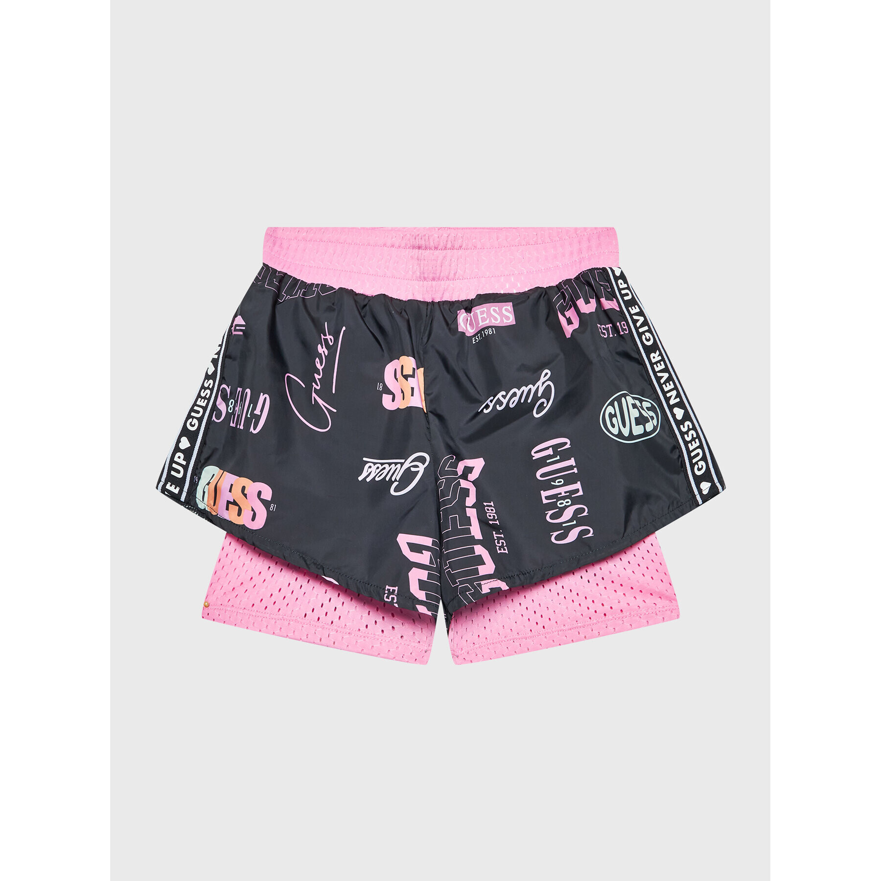 Guess Спортни шорти J3RD00 WDGX0 Черен Regular Fit - Pepit.bg