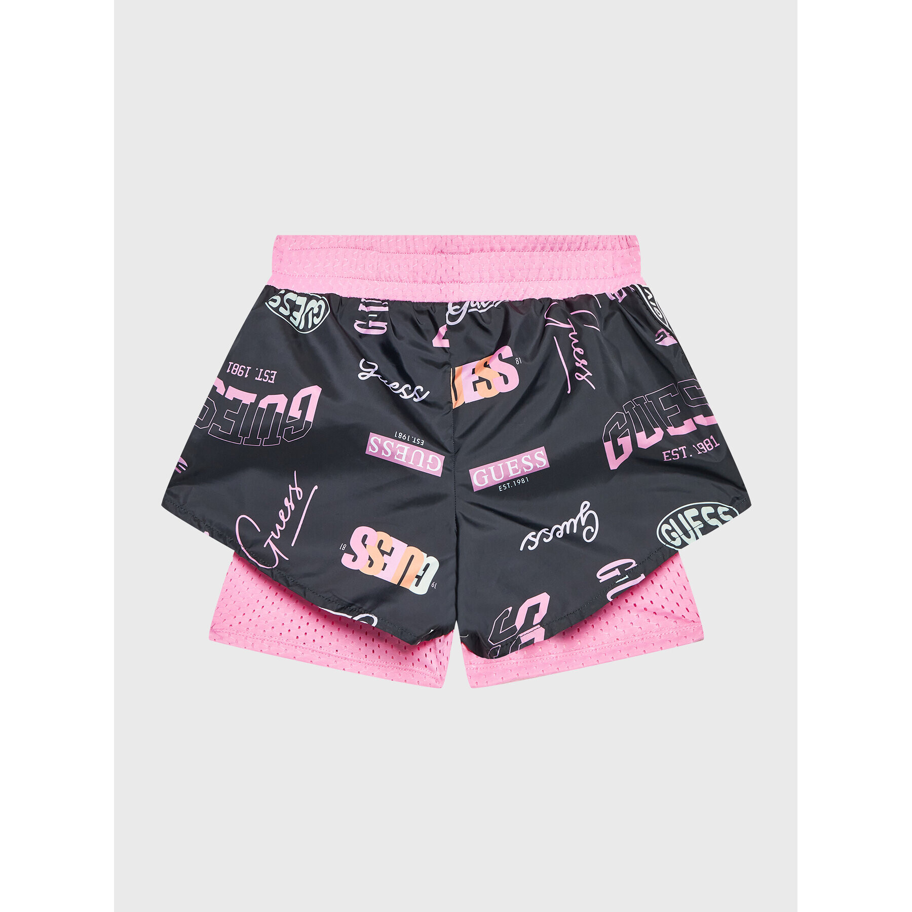 Guess Спортни шорти J3RD00 WDGX0 Черен Regular Fit - Pepit.bg