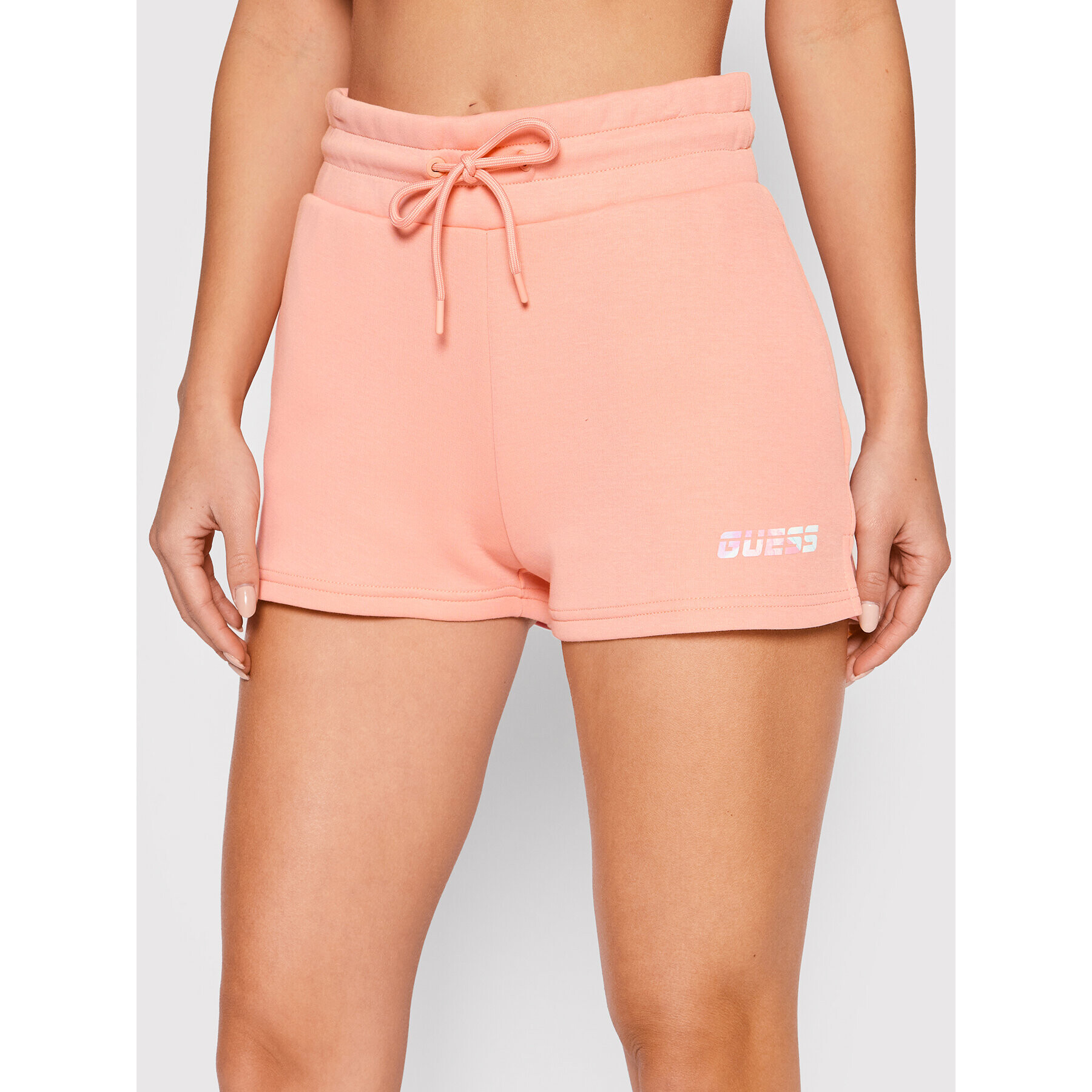 Guess Спортни шорти Side Logo V2GD11 FL04P Розов Regular Fit - Pepit.bg