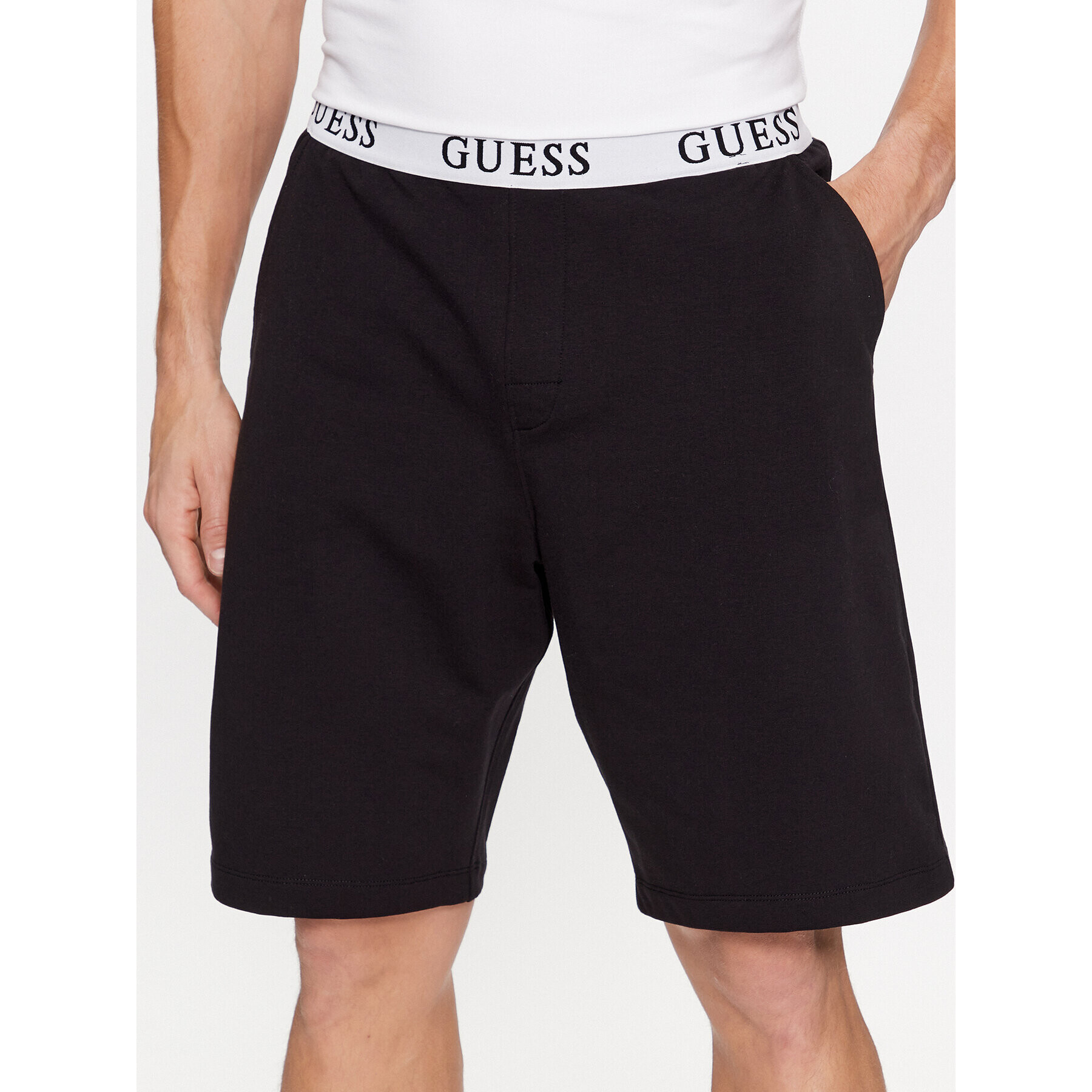 Guess Спортни шорти U4RD00KBS91 Черен Regular Fit - Pepit.bg