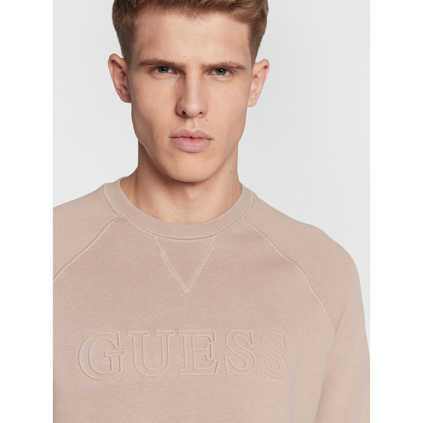 Guess Суитшърт Aldwin Z2YQ27 K9V31 Бежов Regular Fit - Pepit.bg