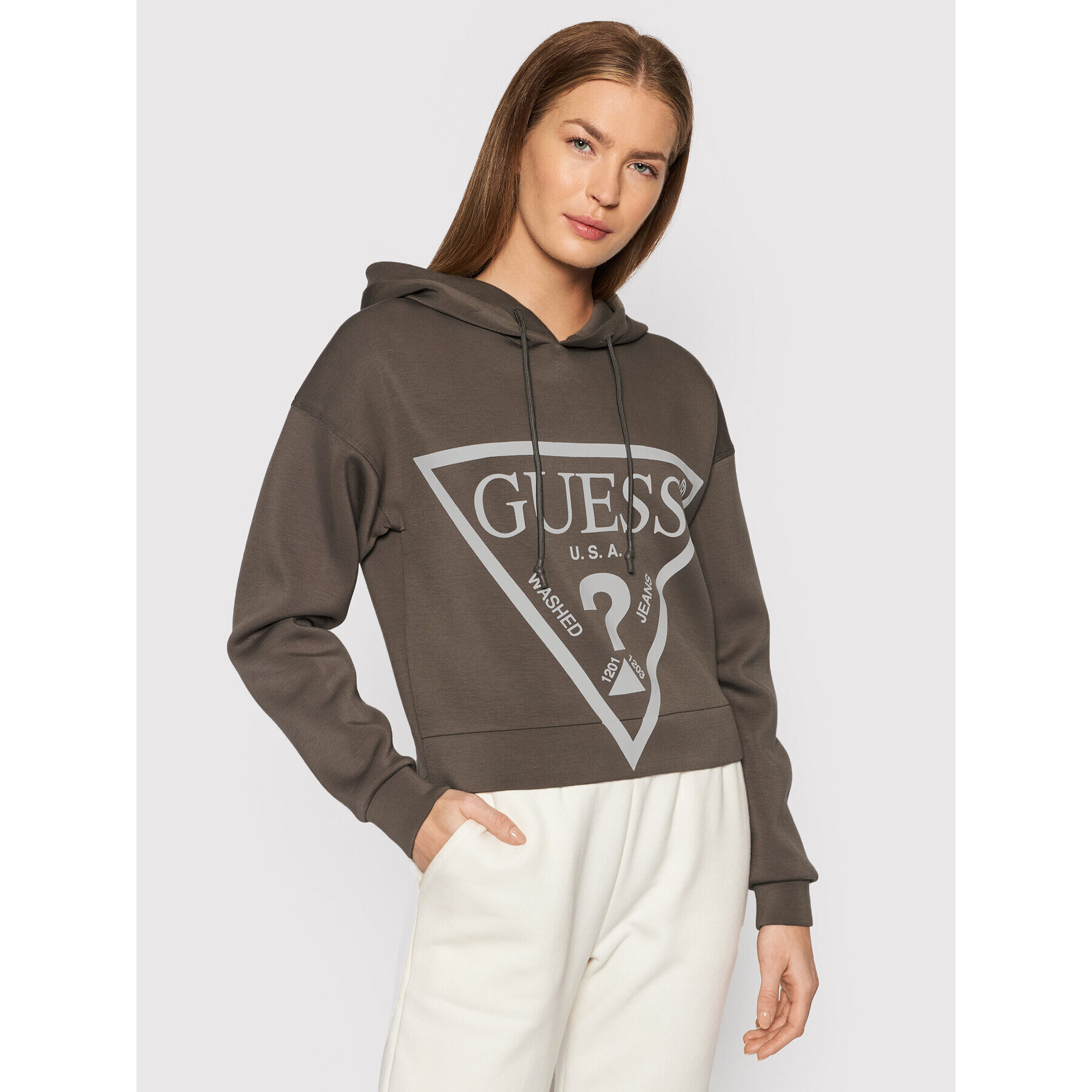 Guess Суитшърт Alisa O1GA29 KAMN2 Сив Regular Fit - Pepit.bg