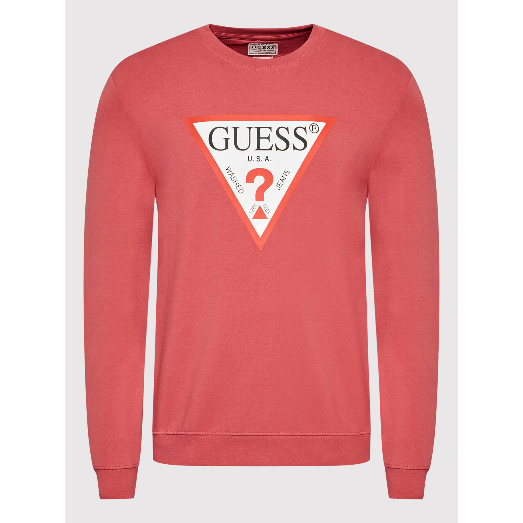 Guess Суитшърт Audley M2YQ37 K6ZS1 Червен Slim Fit - Pepit.bg