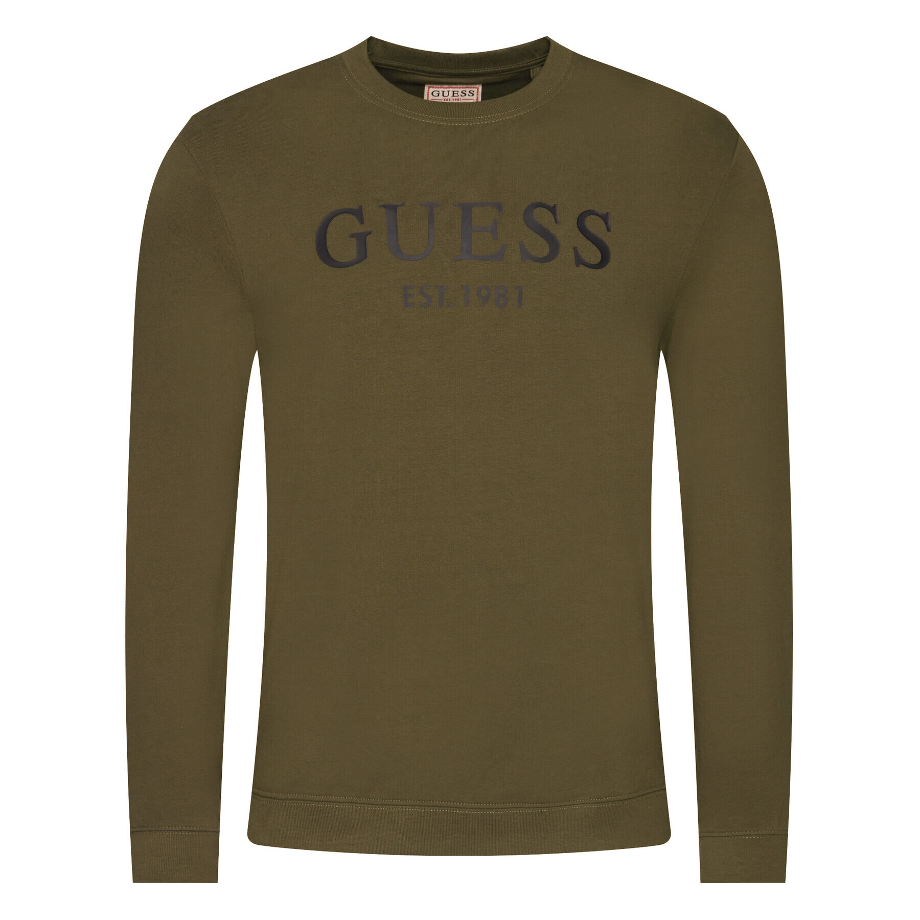 Guess Суитшърт Bastian M0YQ31 K7ON0 Зелен Slim Fit - Pepit.bg