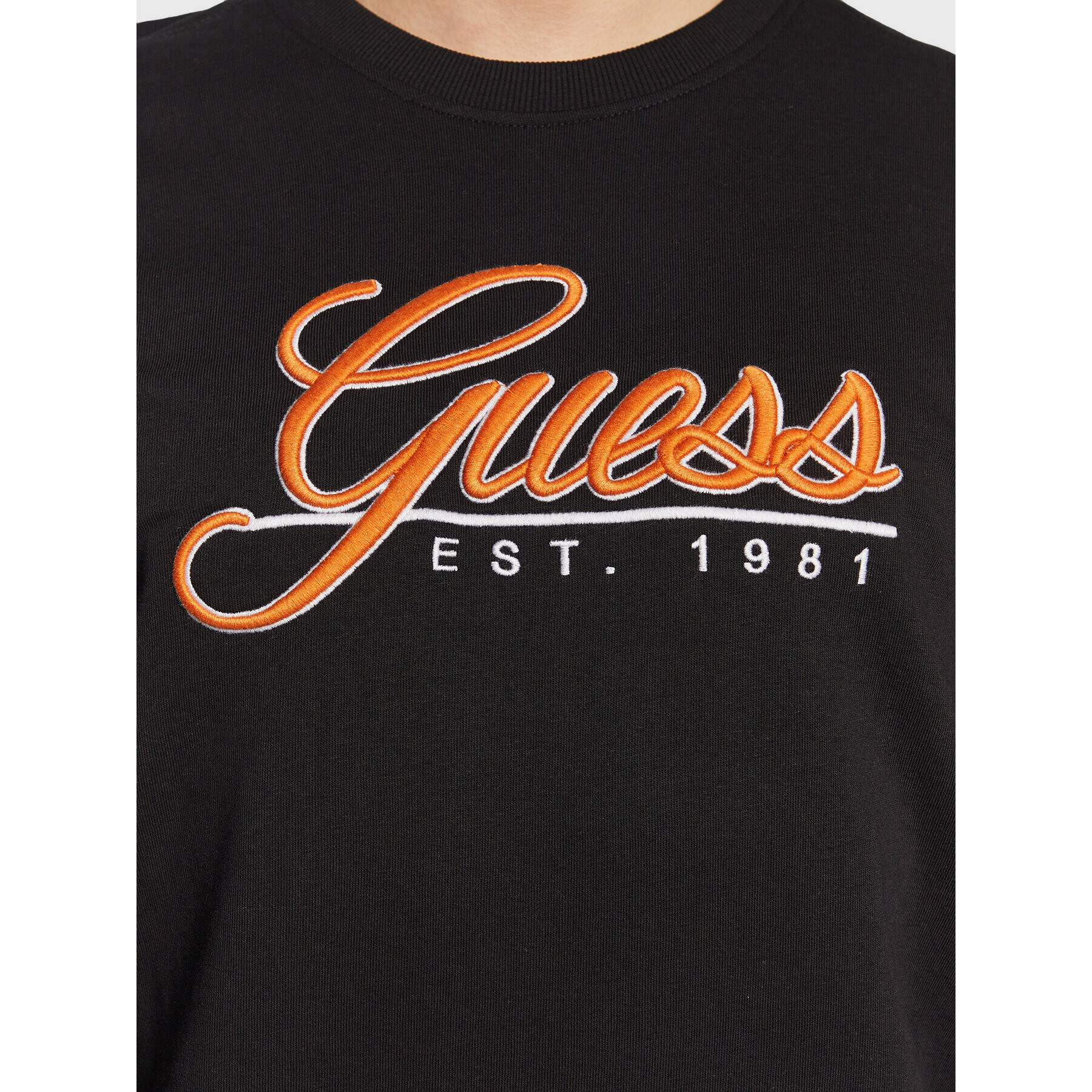 Guess Суитшърт Beau M3GQ08 KBK32 Черен Slim Fit - Pepit.bg