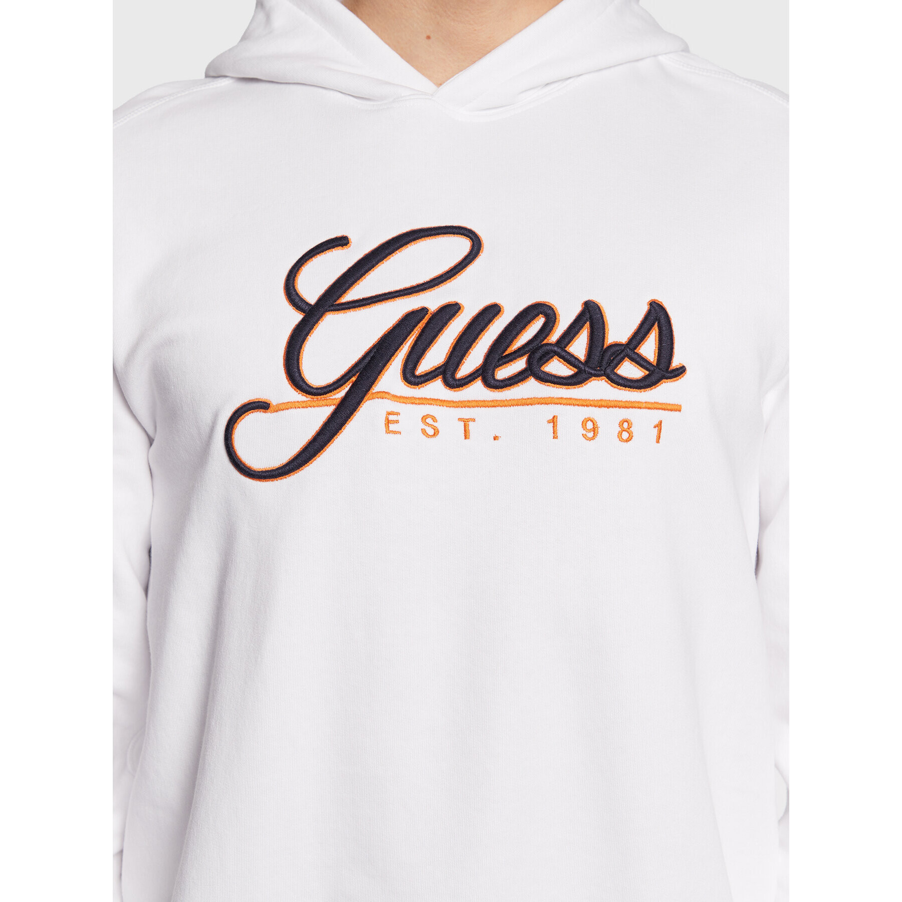 Guess Суитшърт Beau M3GQ36 KBK32 Бял Slim Fit - Pepit.bg