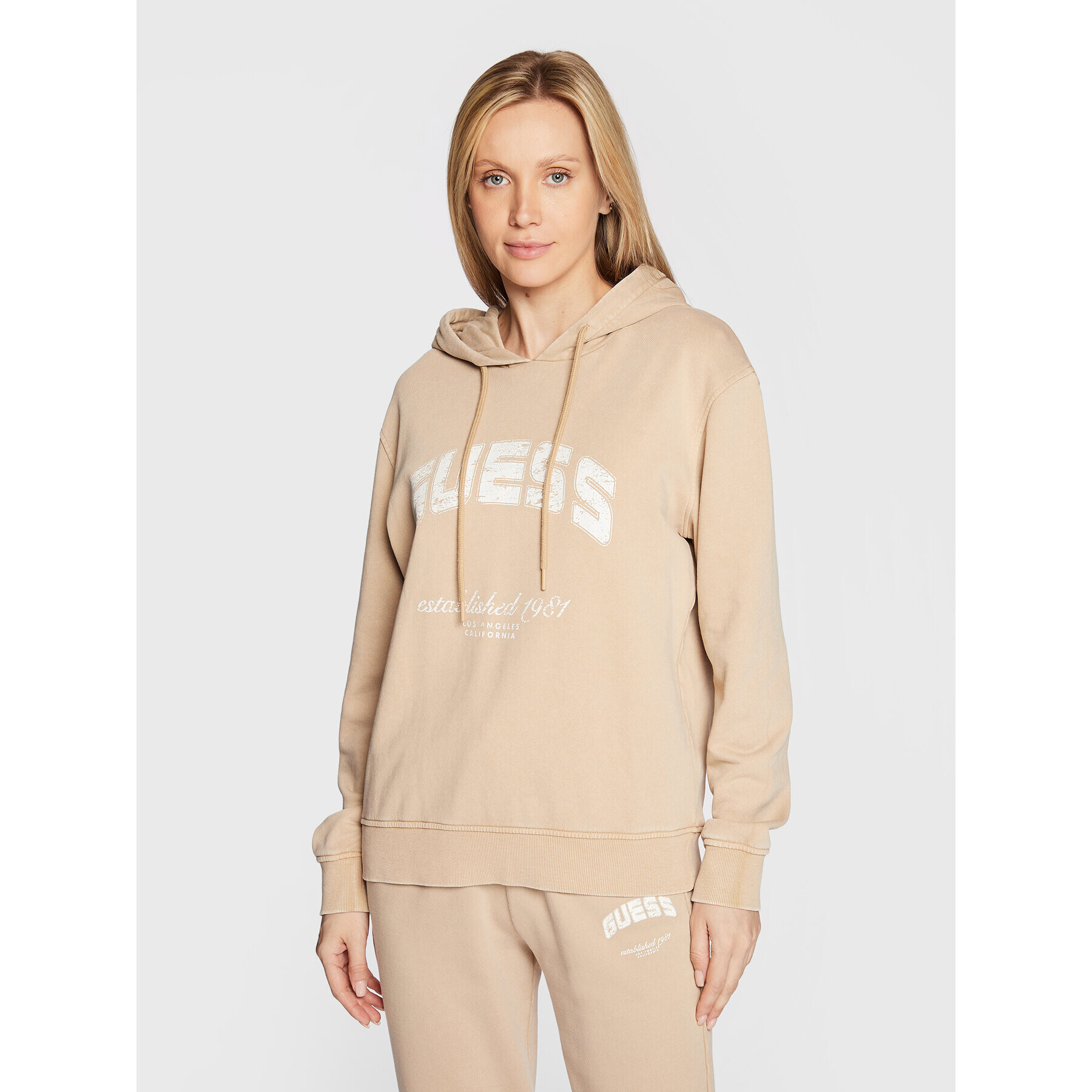 Guess Суитшърт Bryony V2YQ02 FL04D Бежов Regular Fit - Pepit.bg