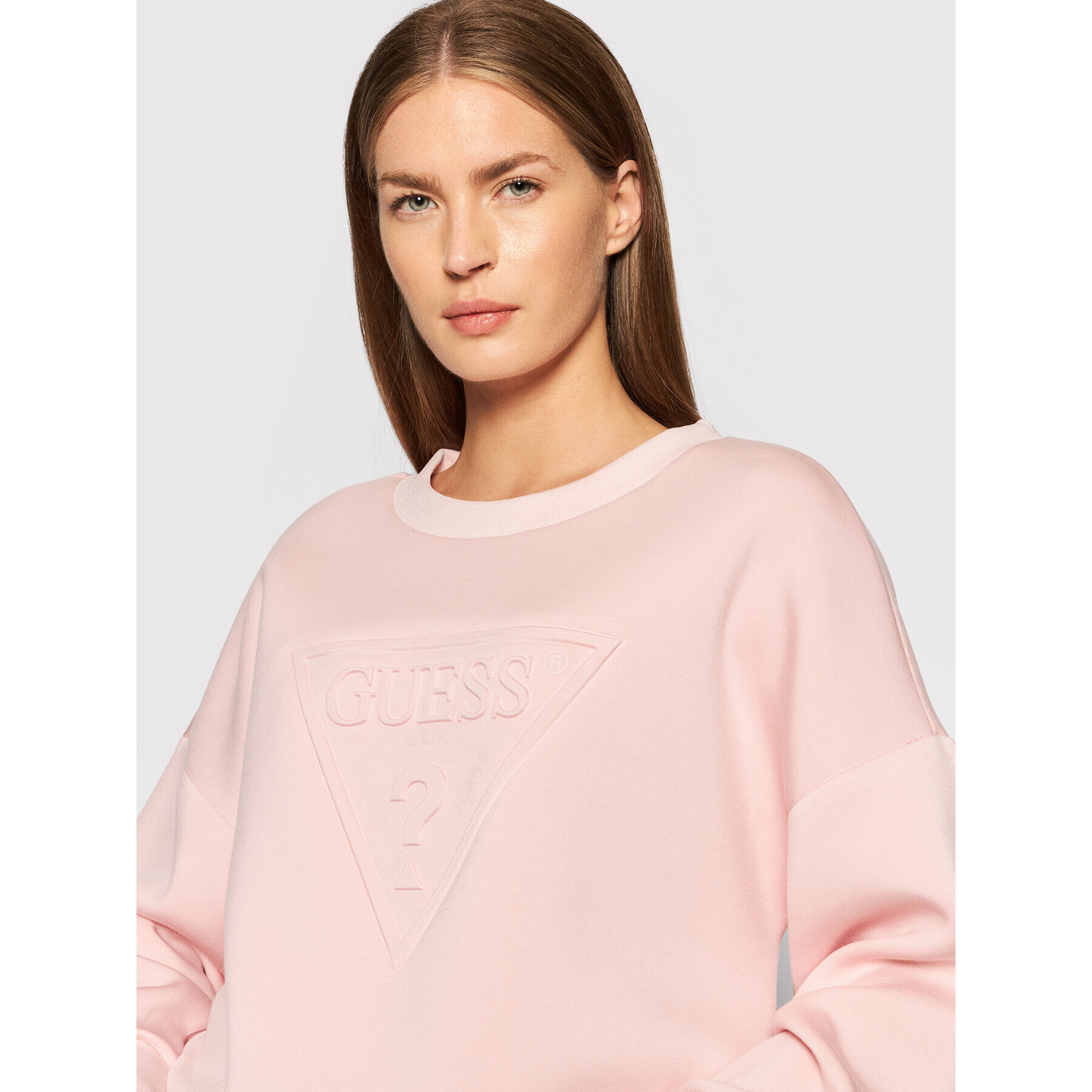 Guess Суитшърт Corina W1BQ04 K7UW2 Розов Relaxed Fit - Pepit.bg