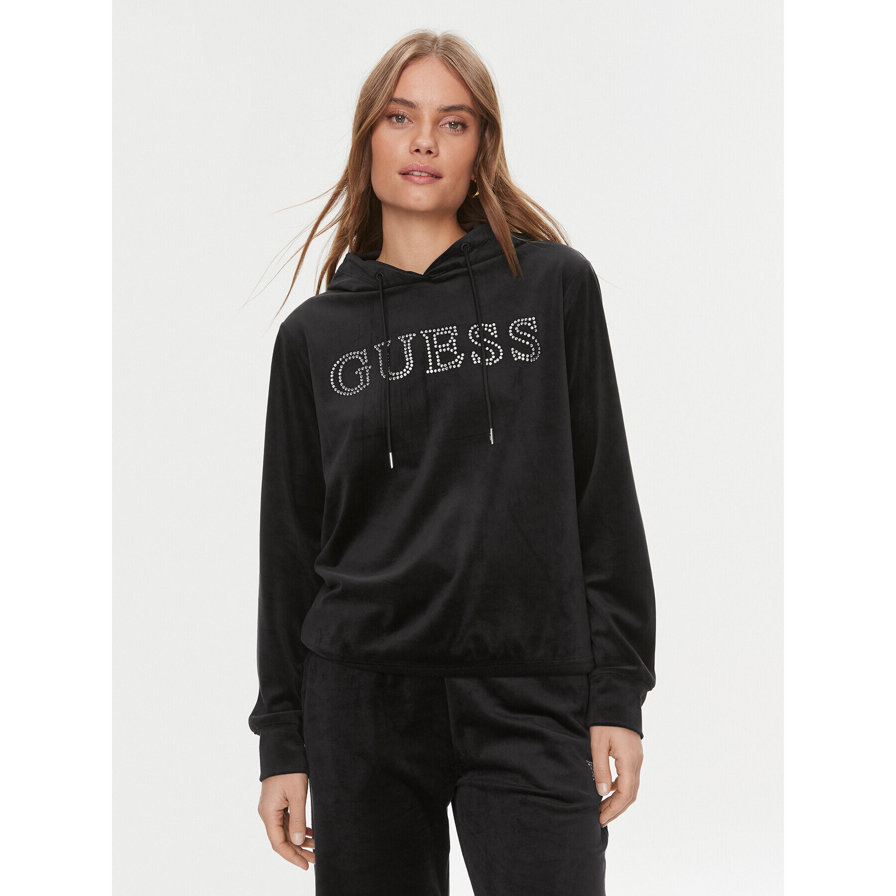 Guess Суитшърт Couture V4RQ25 KBXI2 Черен Regular Fit - Pepit.bg