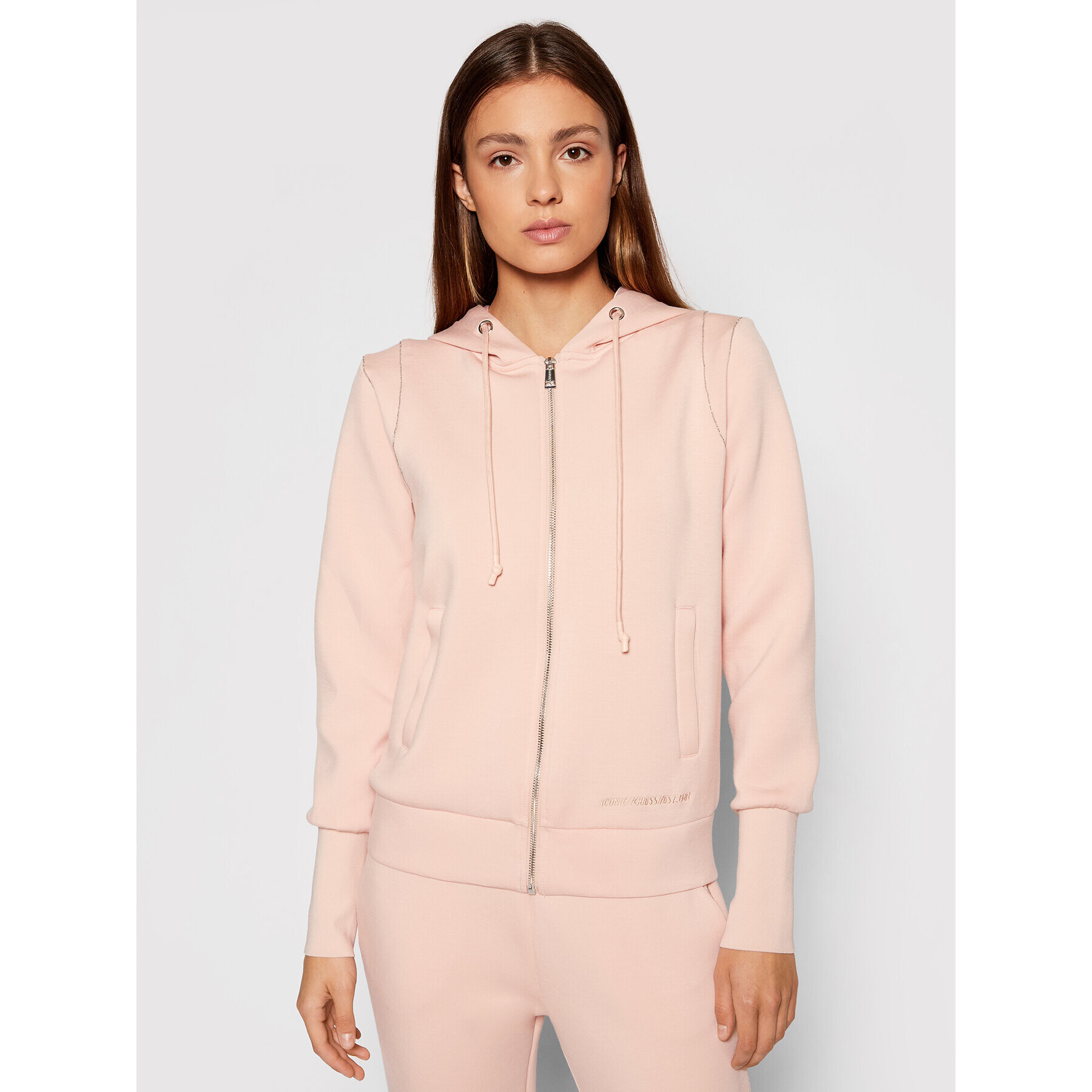 Guess Суитшърт Elsa W1YQ74 KAMN2 Розов Regular Fit - Pepit.bg