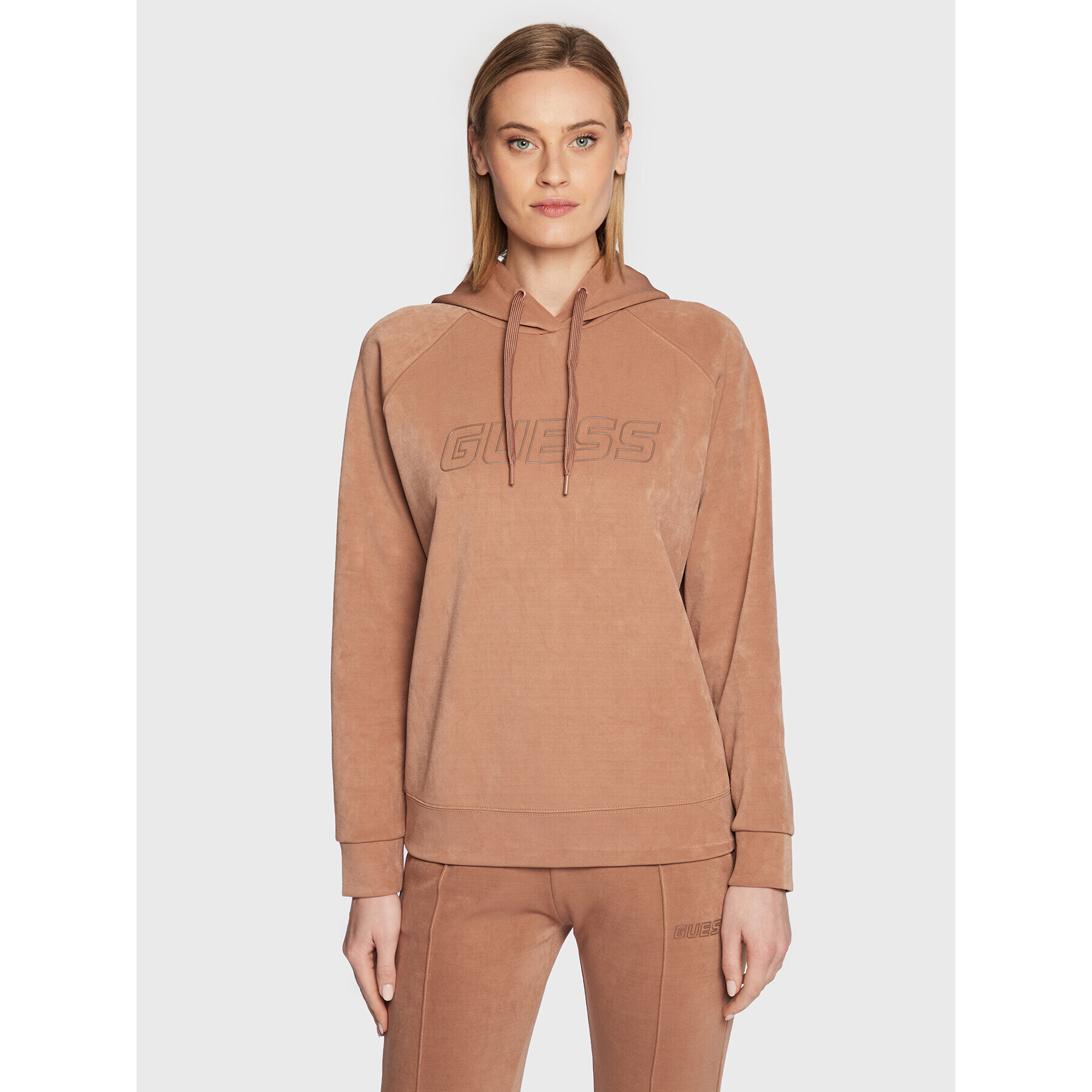 Guess Суитшърт Euphemia V2BQ01 KBC00 Кафяв Regular Fit - Pepit.bg