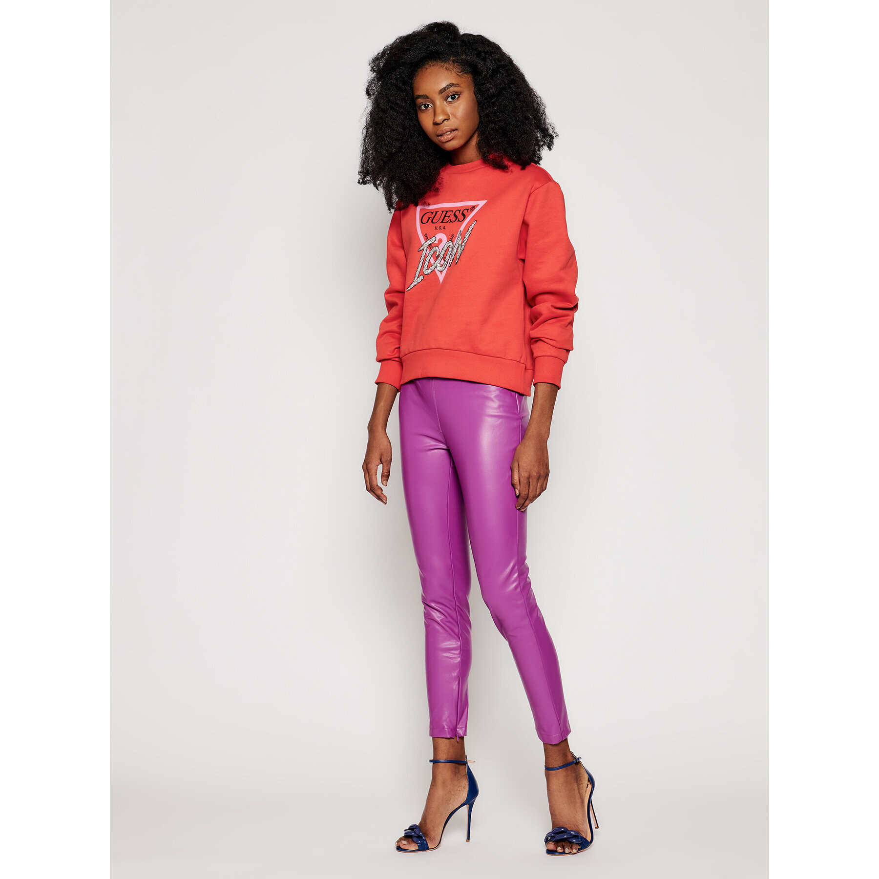 Guess Суитшърт Icon W1RQ04 K68I0 Червен Regular Fit - Pepit.bg