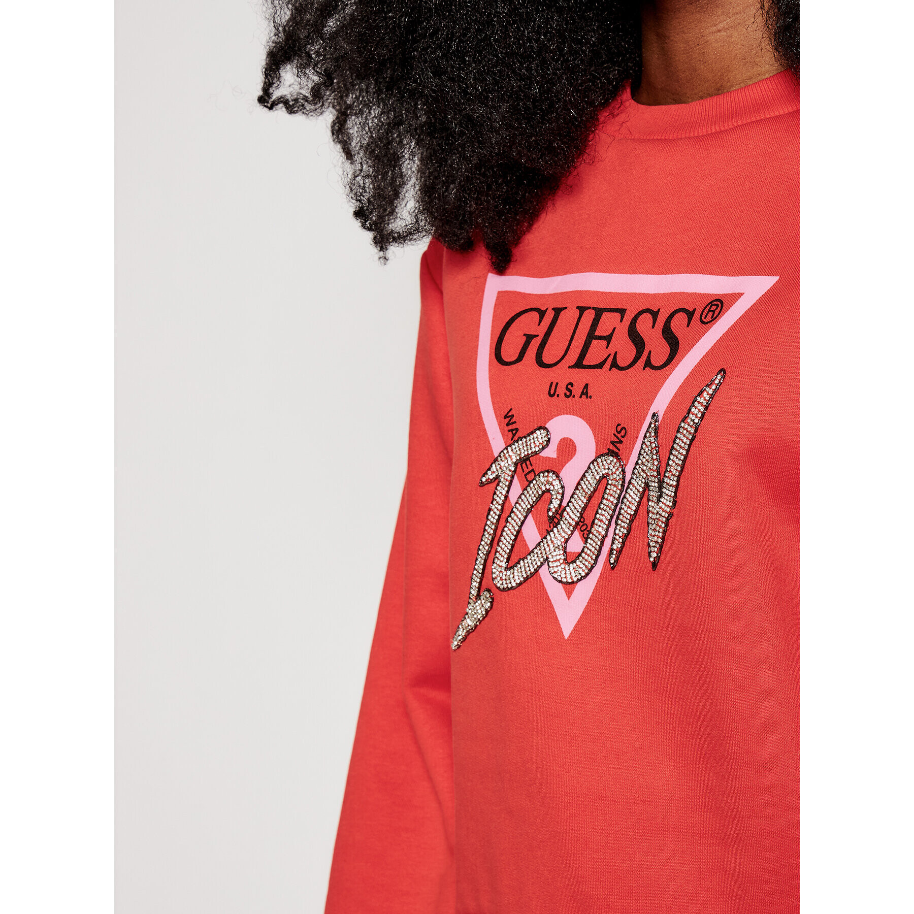 Guess Суитшърт Icon W1RQ04 K68I0 Червен Regular Fit - Pepit.bg