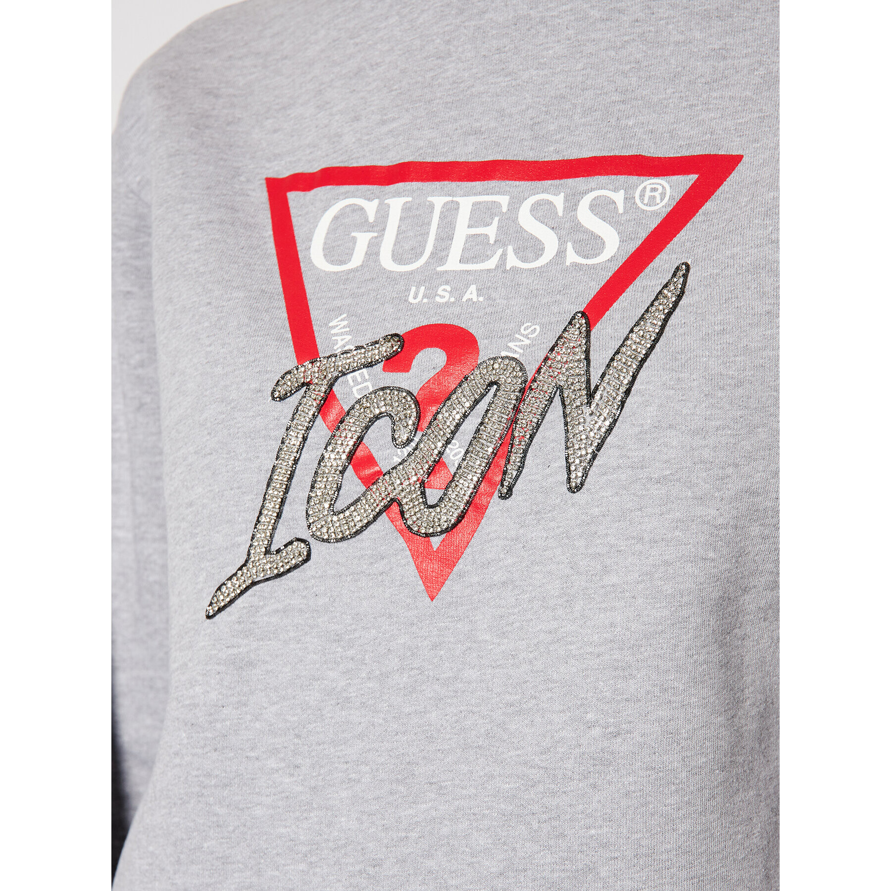 Guess Суитшърт Icon W1RQ04 K68I0 Сив Regular Fit - Pepit.bg