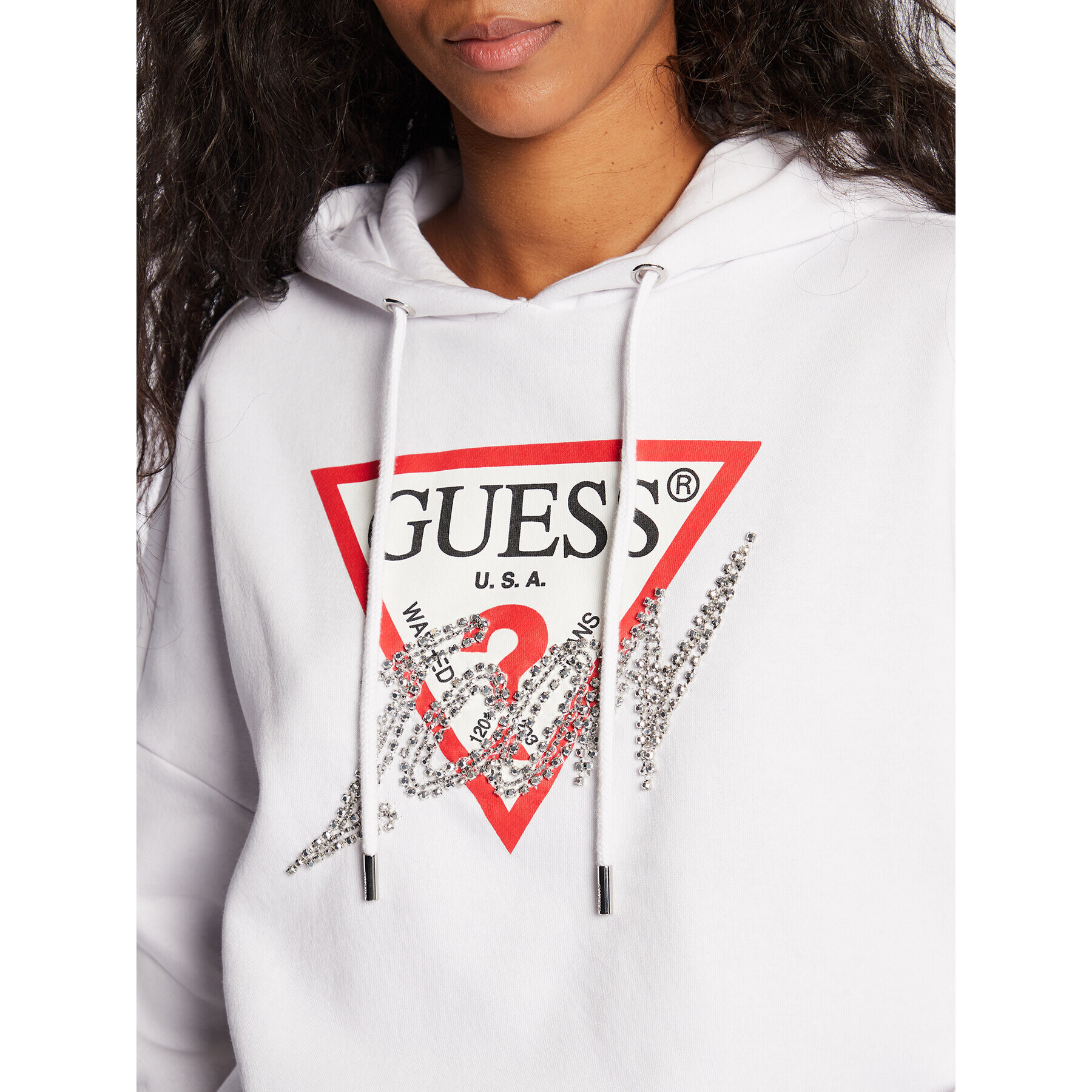 Guess Суитшърт Icon W2BQ17 KB683 Бял Regular Fit - Pepit.bg