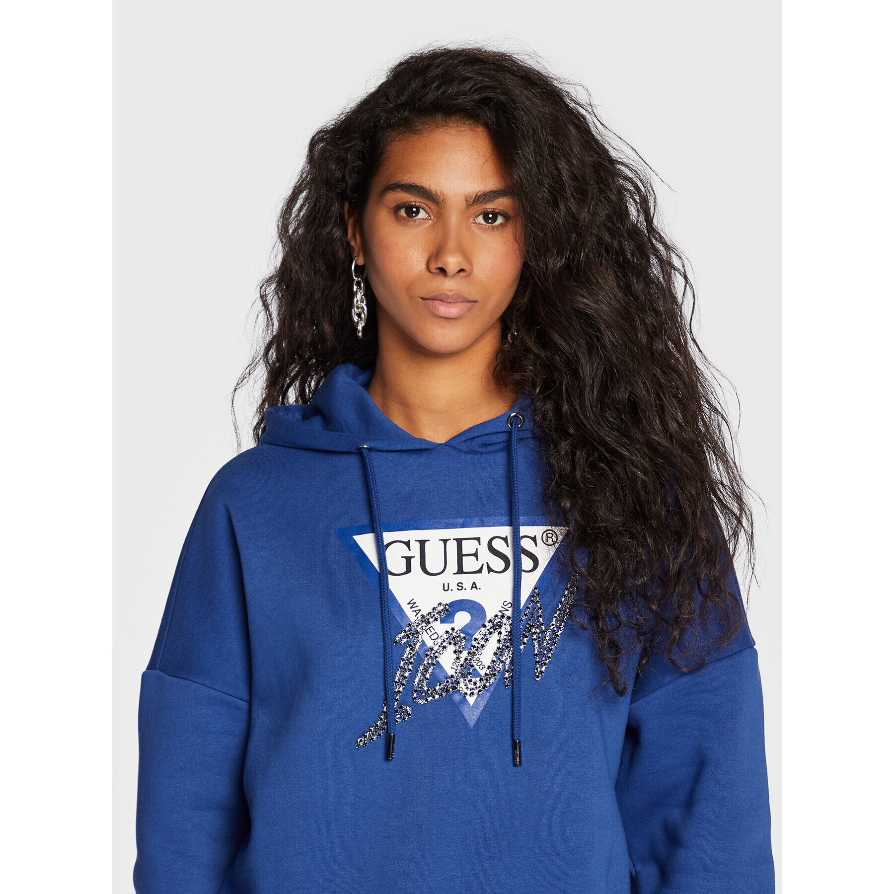 Guess Суитшърт Icon W2BQ17 KB683 Син Regular Fit - Pepit.bg