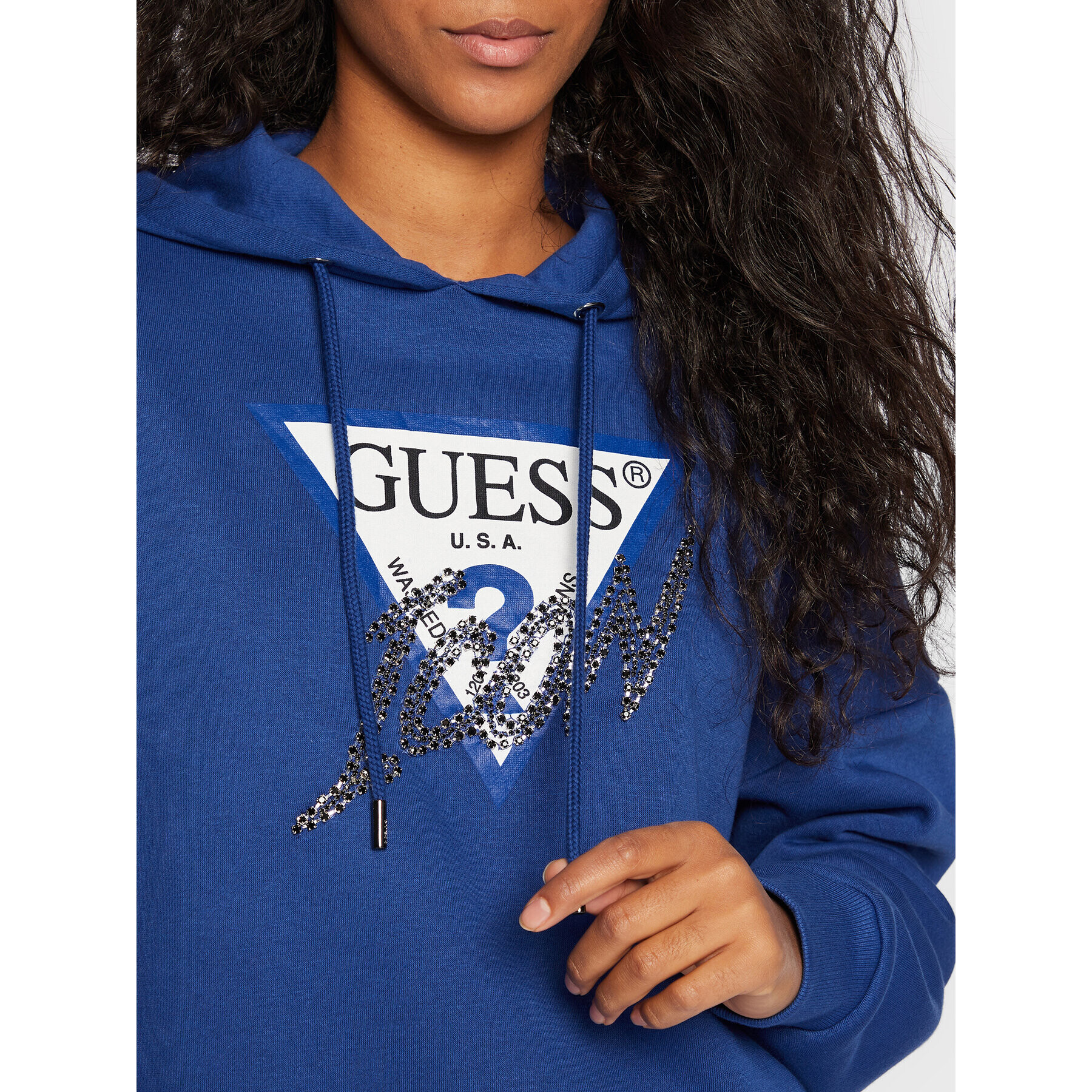 Guess Суитшърт Icon W2BQ17 KB683 Син Regular Fit - Pepit.bg