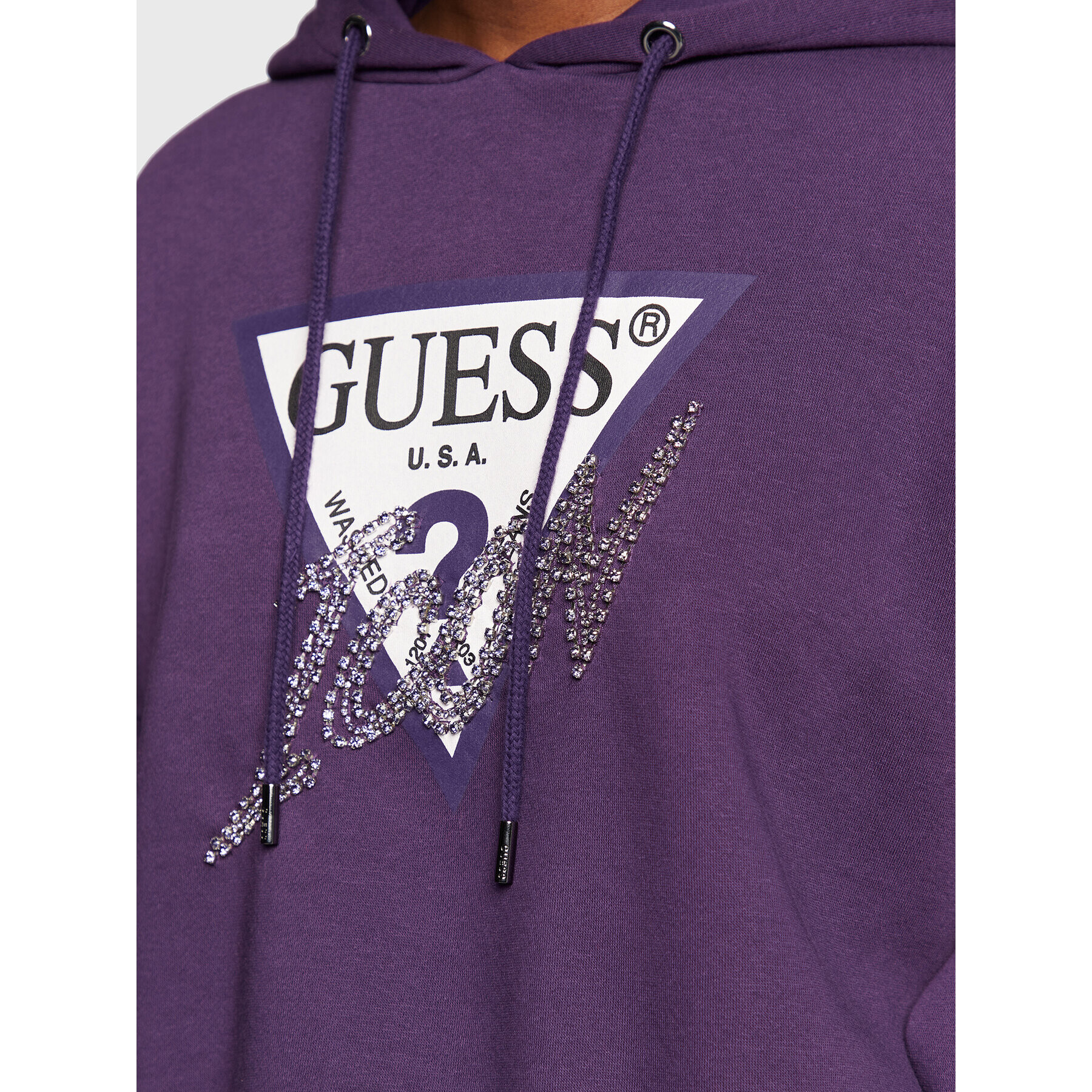 Guess Суитшърт Icon W2BQ17 KB683 Виолетов Regular Fit - Pepit.bg