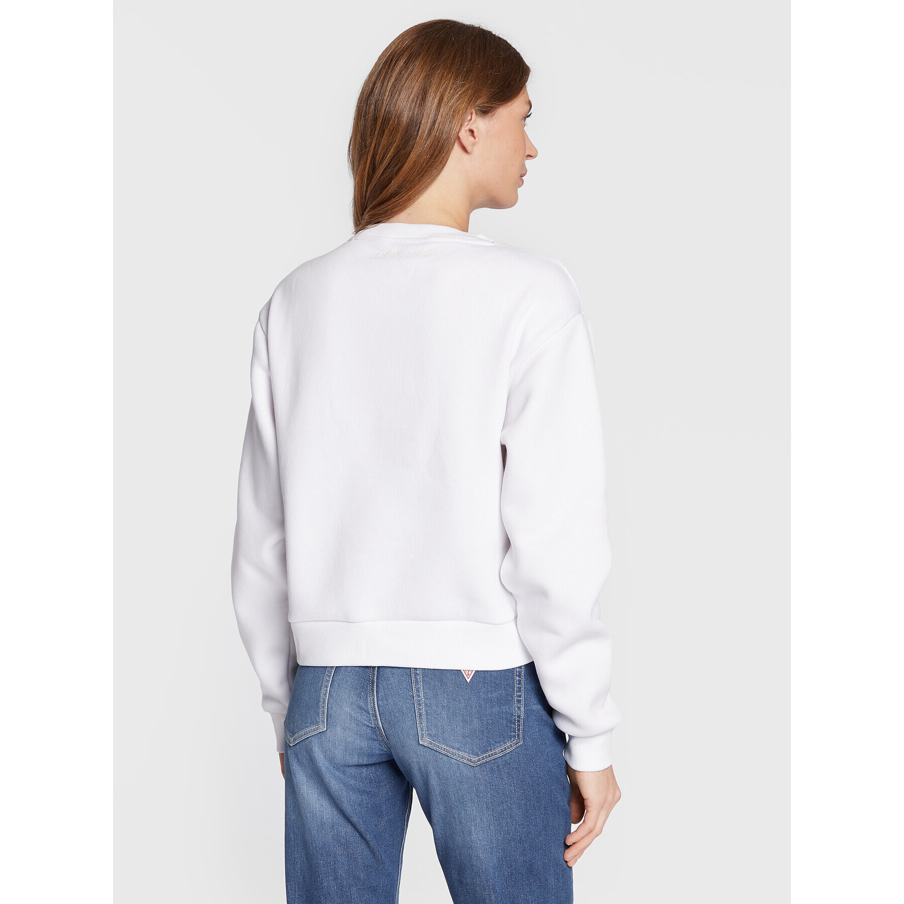 Guess Суитшърт Icon W2BQ18 KB683 Бял Regular Fit - Pepit.bg