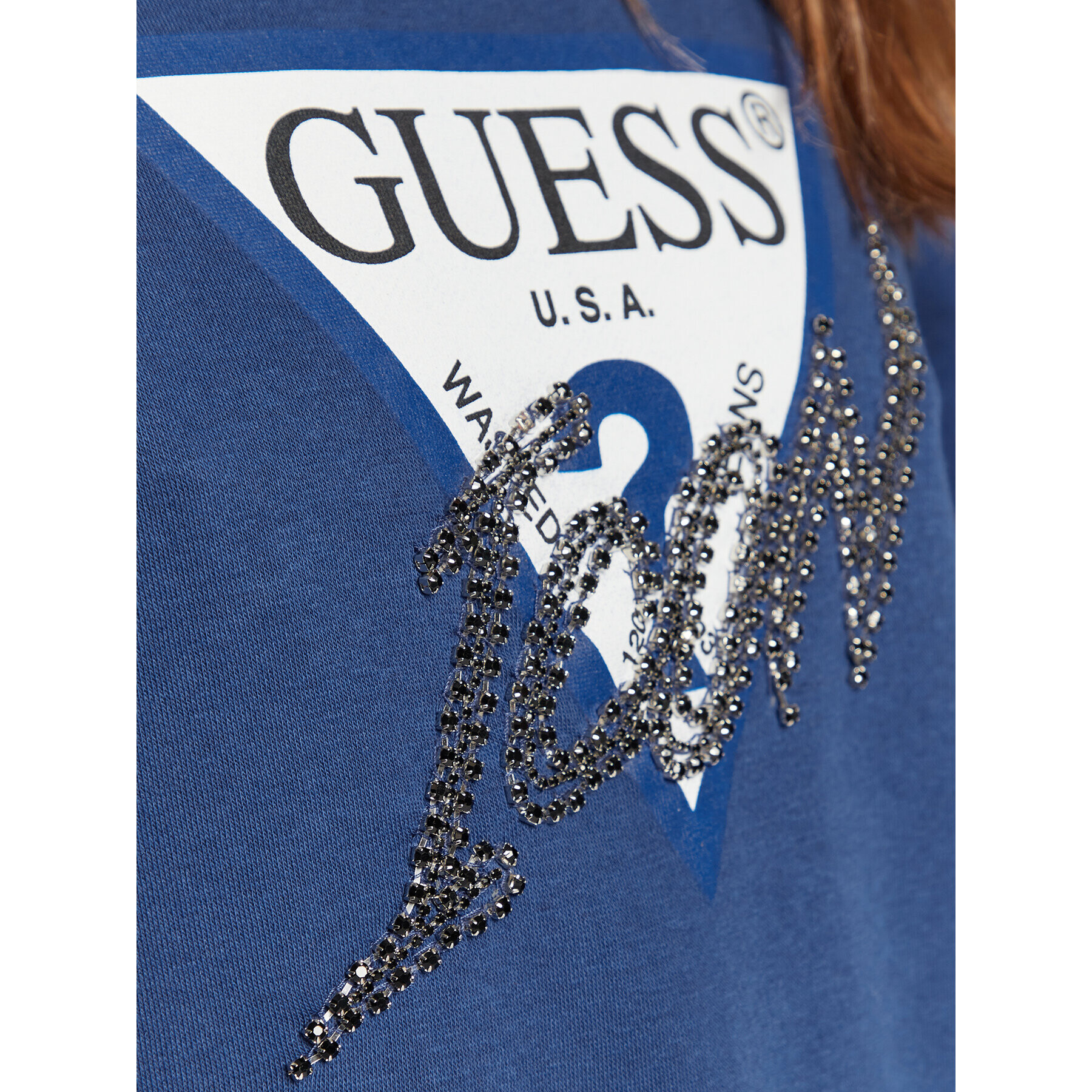 Guess Суитшърт Icon W2BQ18 KB683 Тъмносин Regular Fit - Pepit.bg