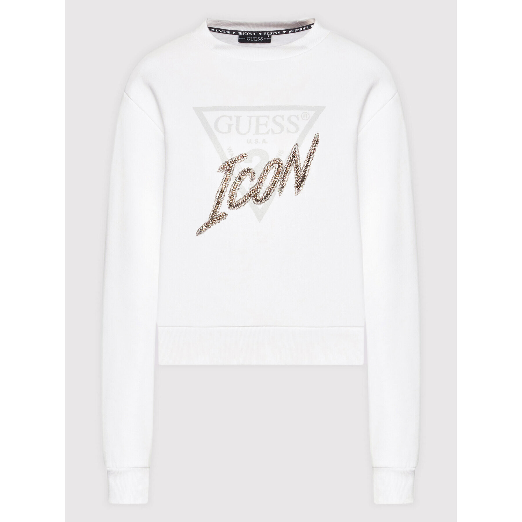 Guess Суитшърт Icon W2RQ20 K68I0 Бял Relaxed Fit - Pepit.bg