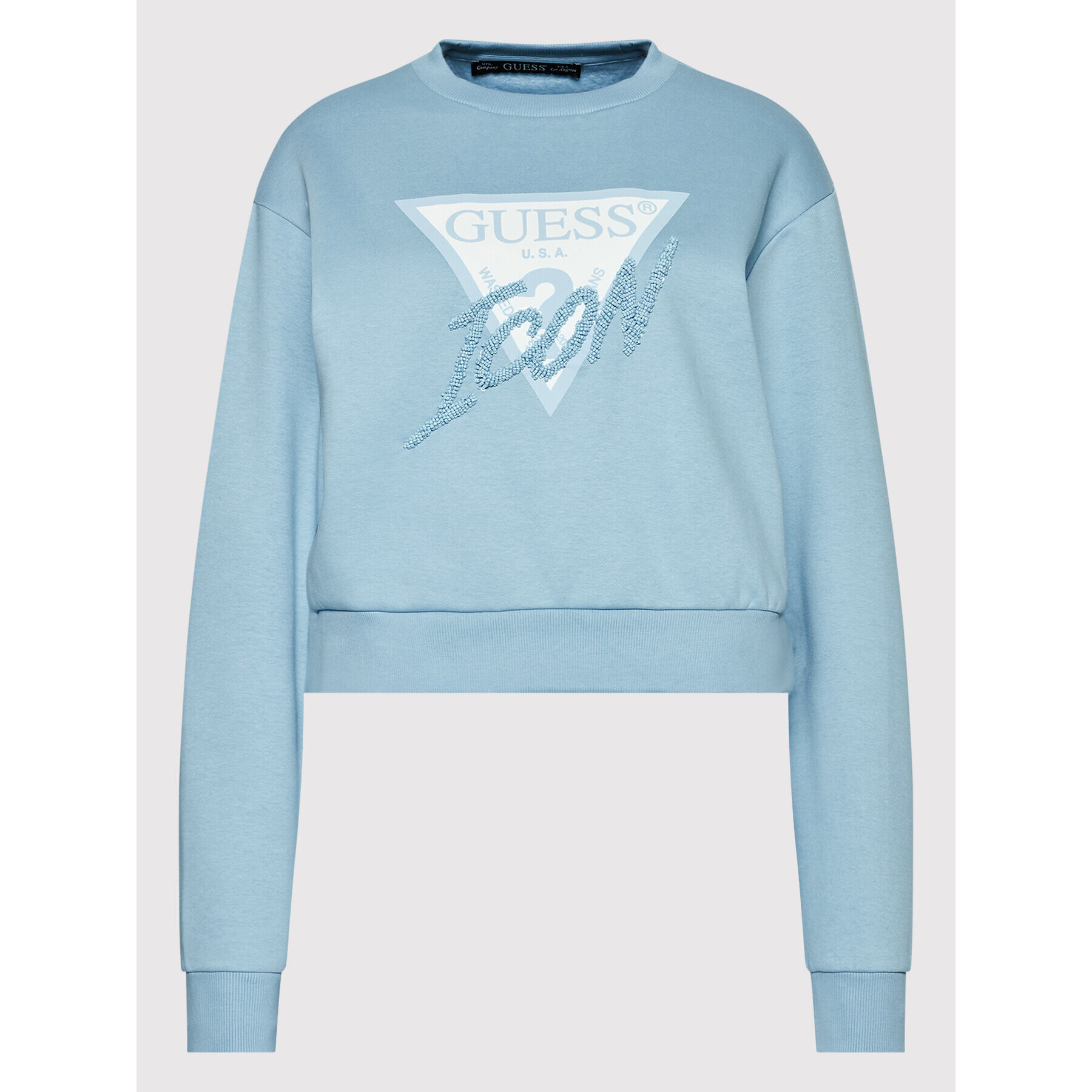 Guess Суитшърт Icon W2YQ01 KB681 Син Regular Fit - Pepit.bg