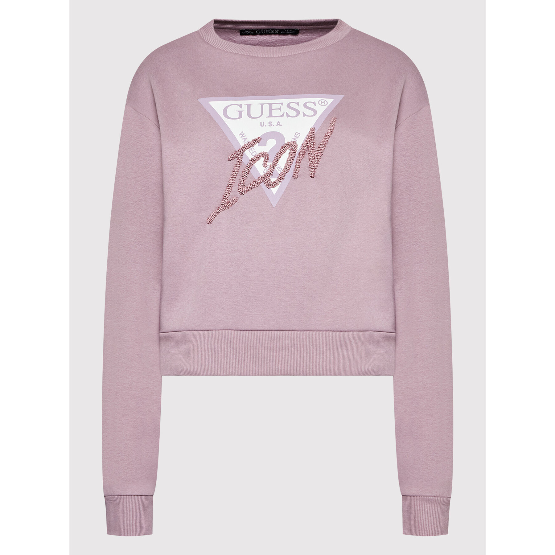 Guess Суитшърт Icon W2YQ01 KB681 Виолетов Regular Fit - Pepit.bg