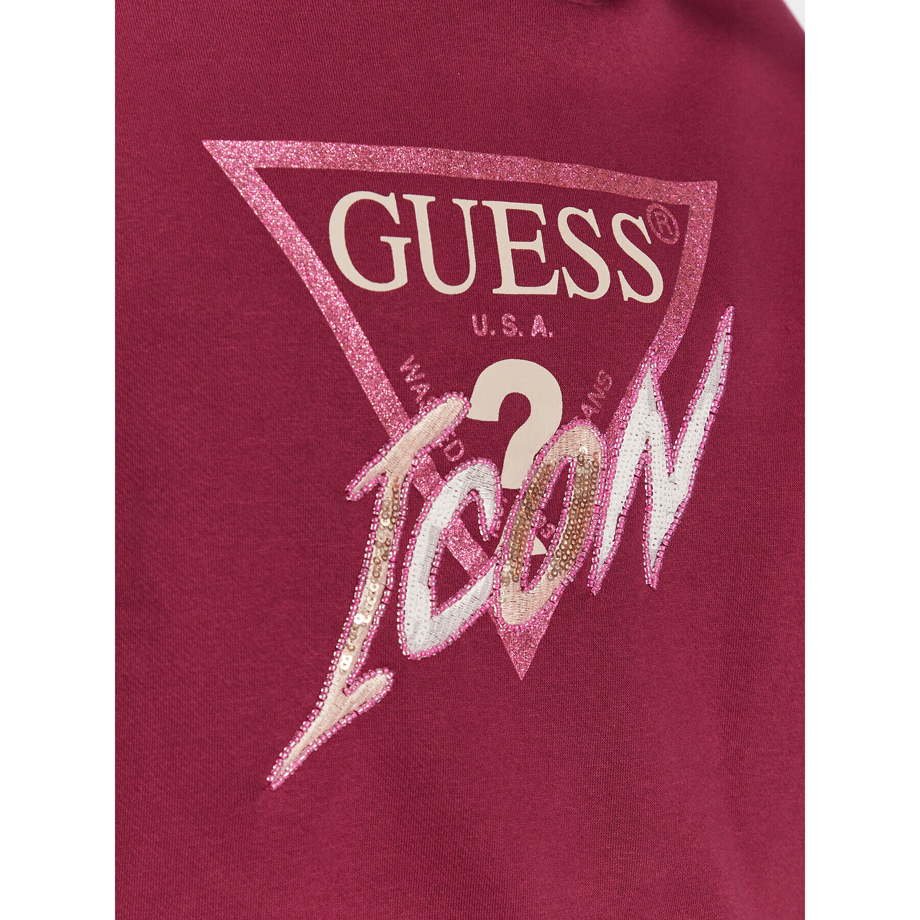 Guess Суитшърт Icon W3RQ03 KB683 Червен Relaxed Fit - Pepit.bg