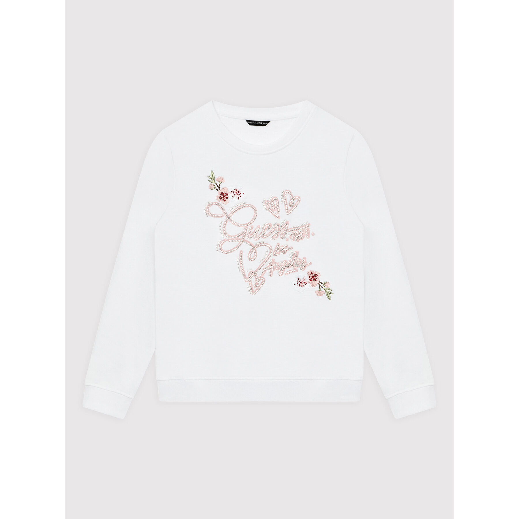 Guess Суитшърт J2YQ04 KA6R0 Бял Regular Fit - Pepit.bg