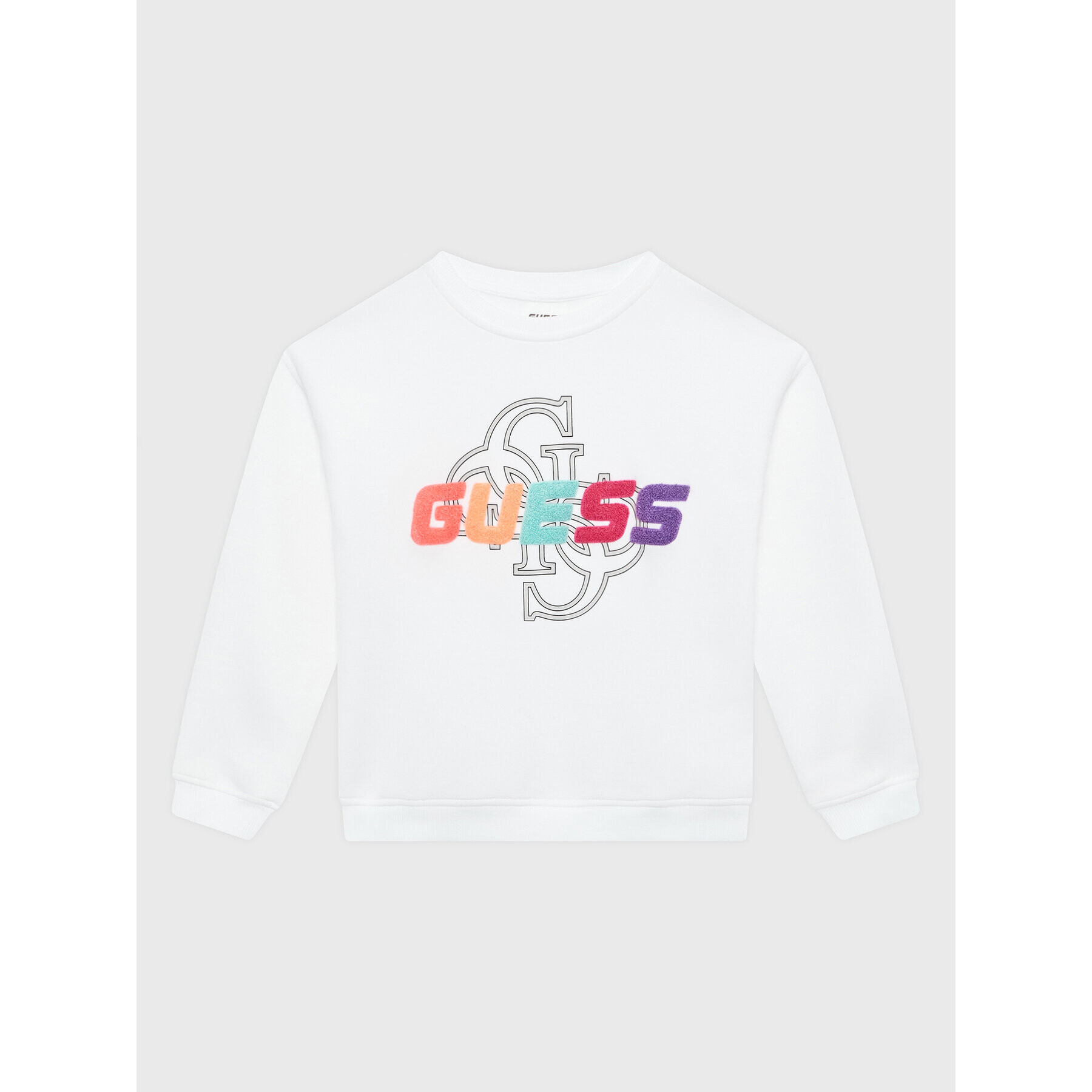 Guess Суитшърт J3GQ08 FL04P Бял Regular Fit - Pepit.bg