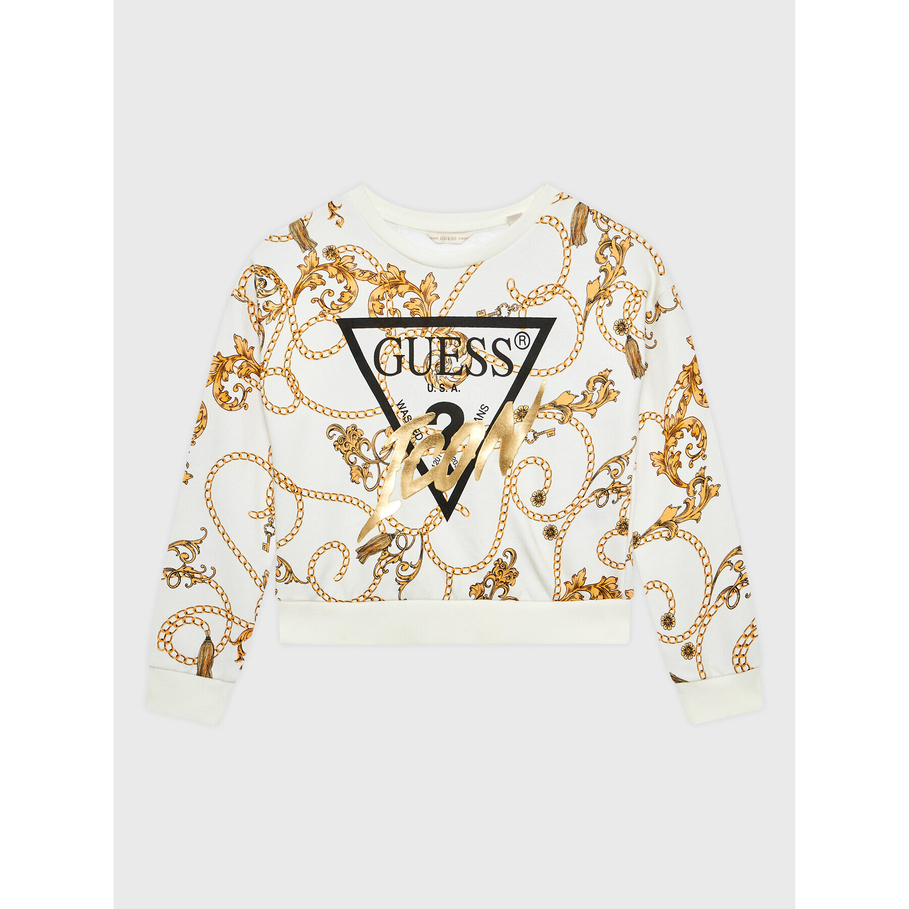Guess Суитшърт J3RQ02 KA6R3 Екрю Regular Fit - Pepit.bg
