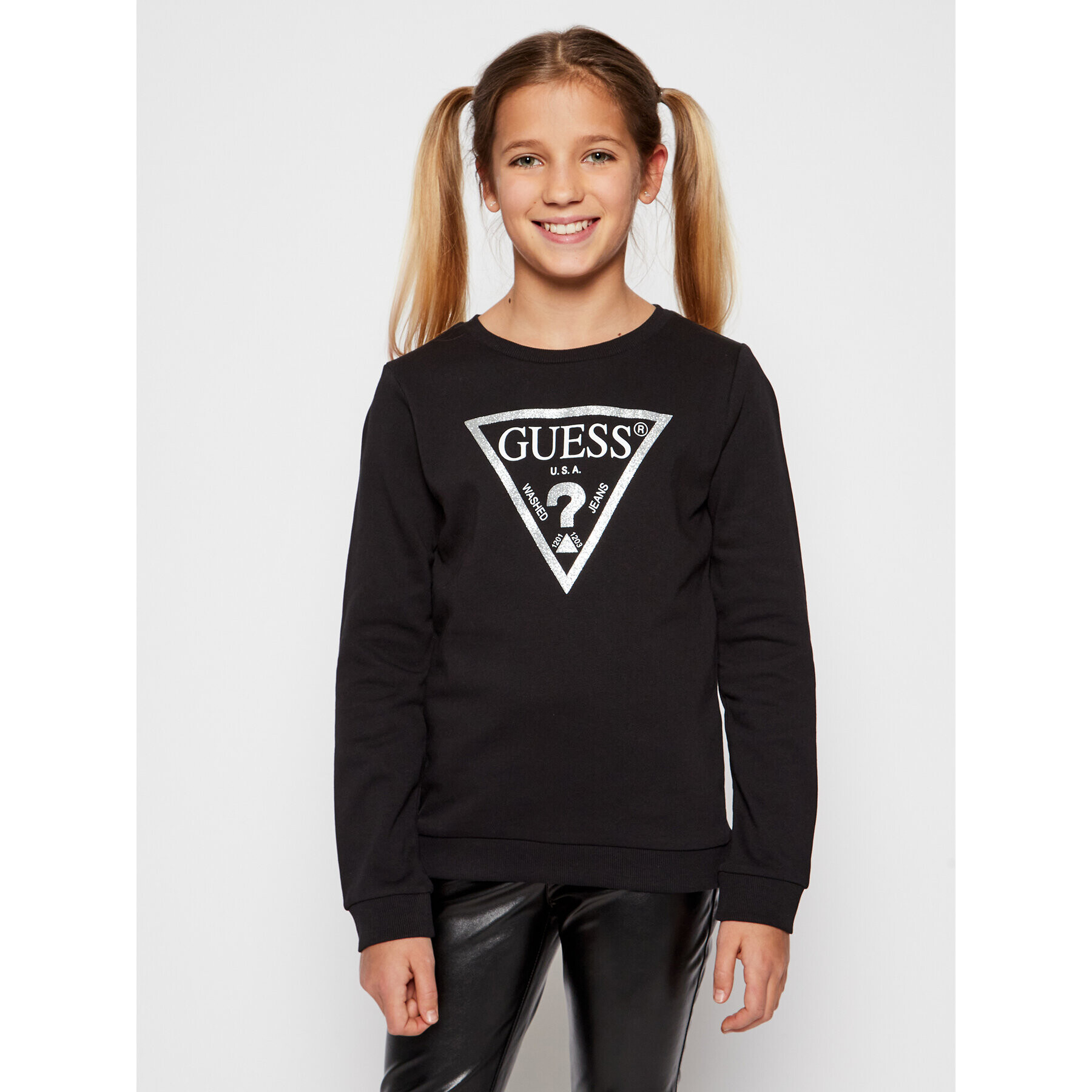 Guess Суитшърт J74Q10 K5WK0 Черен Regular Fit - Pepit.bg