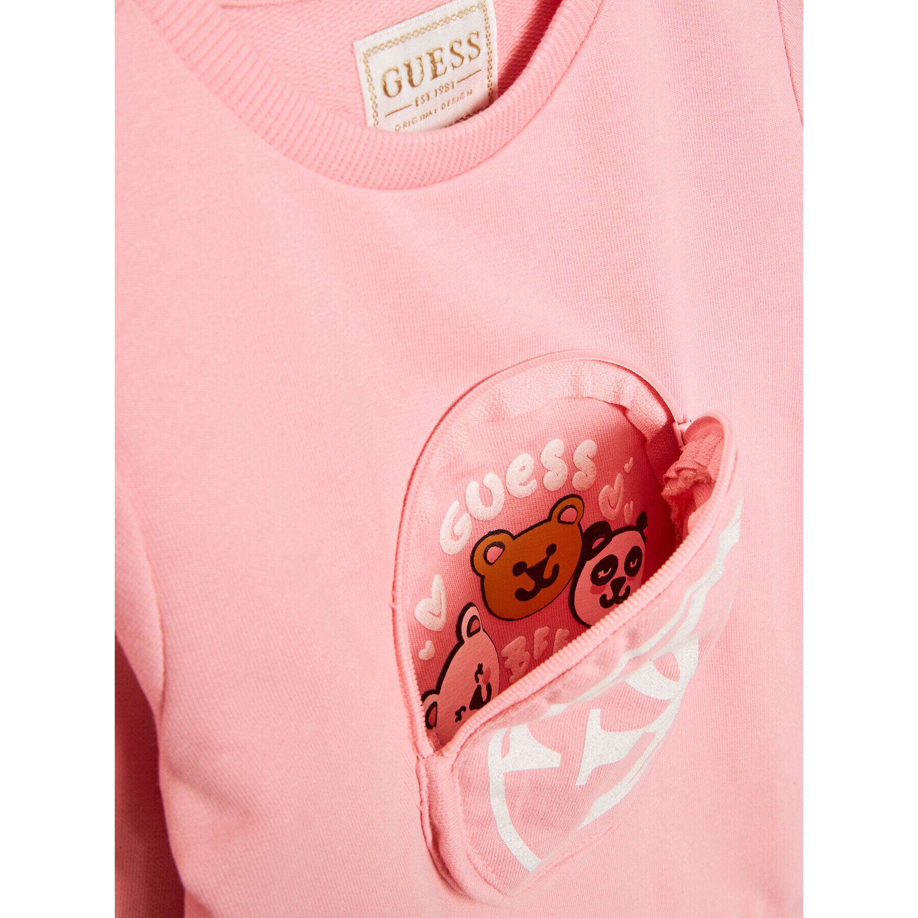 Guess Суитшърт K3YQ04 KA6R4 Розов Regular Fit - Pepit.bg