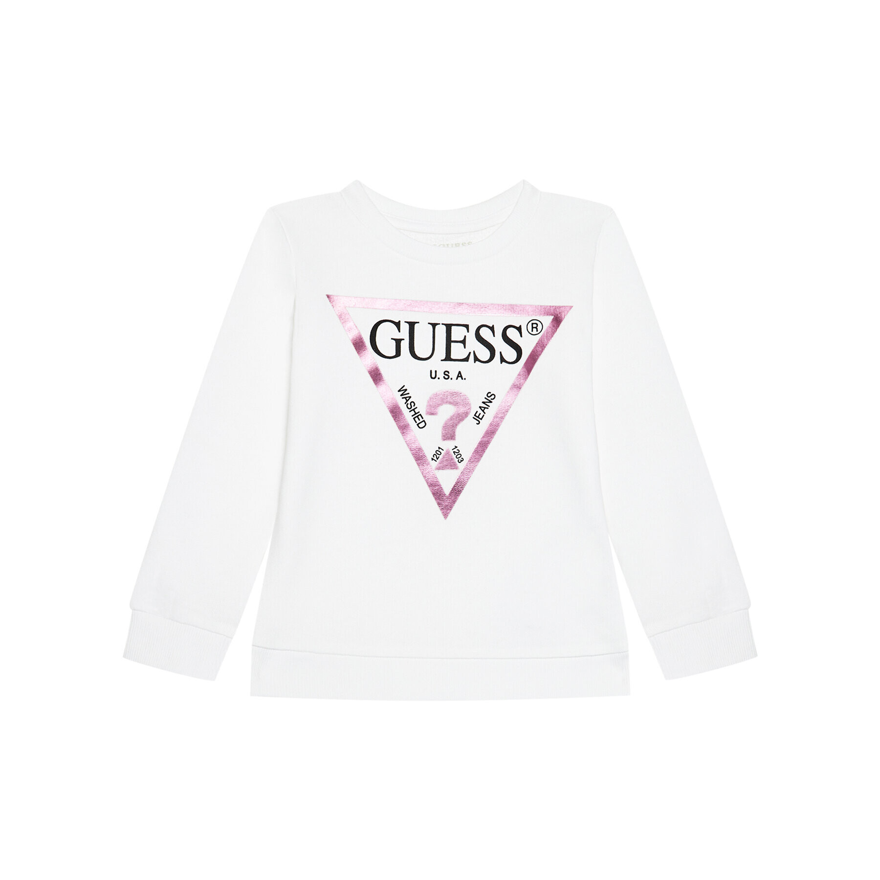 Guess Суитшърт K74Q12 KAUG0 Бял Regular Fit - Pepit.bg