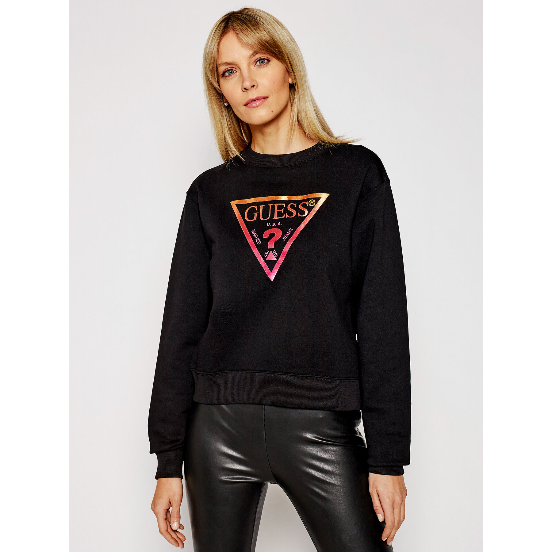 Guess Суитшърт Karida W1RQ00 K68I0 Черен Regular Fit - Pepit.bg