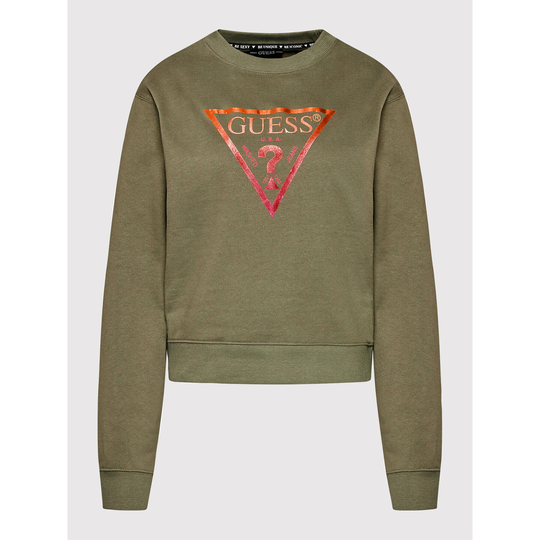 Guess Суитшърт Karida W1RQ00 K68I0 Зелен Regular Fit - Pepit.bg