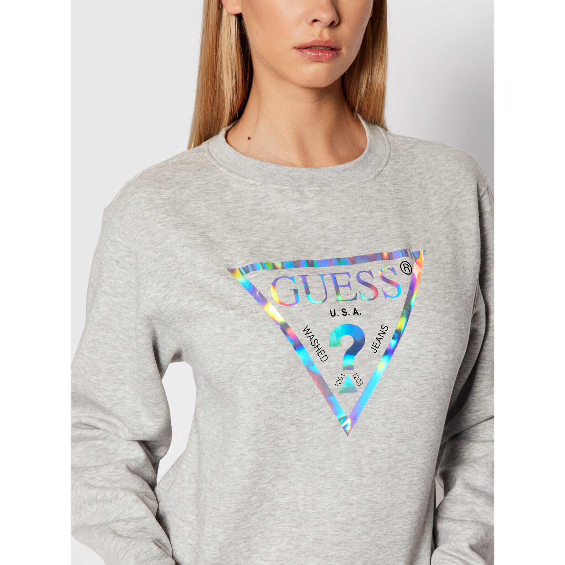 Guess Суитшърт Laila W1YQ83 K9Z21 Сив Regular Fit - Pepit.bg