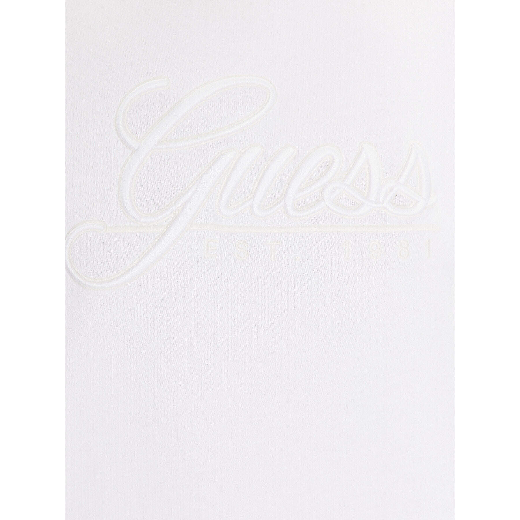 Guess Суитшърт Logo Script W3GQ12 KBK32 Бял Regular Fit - Pepit.bg