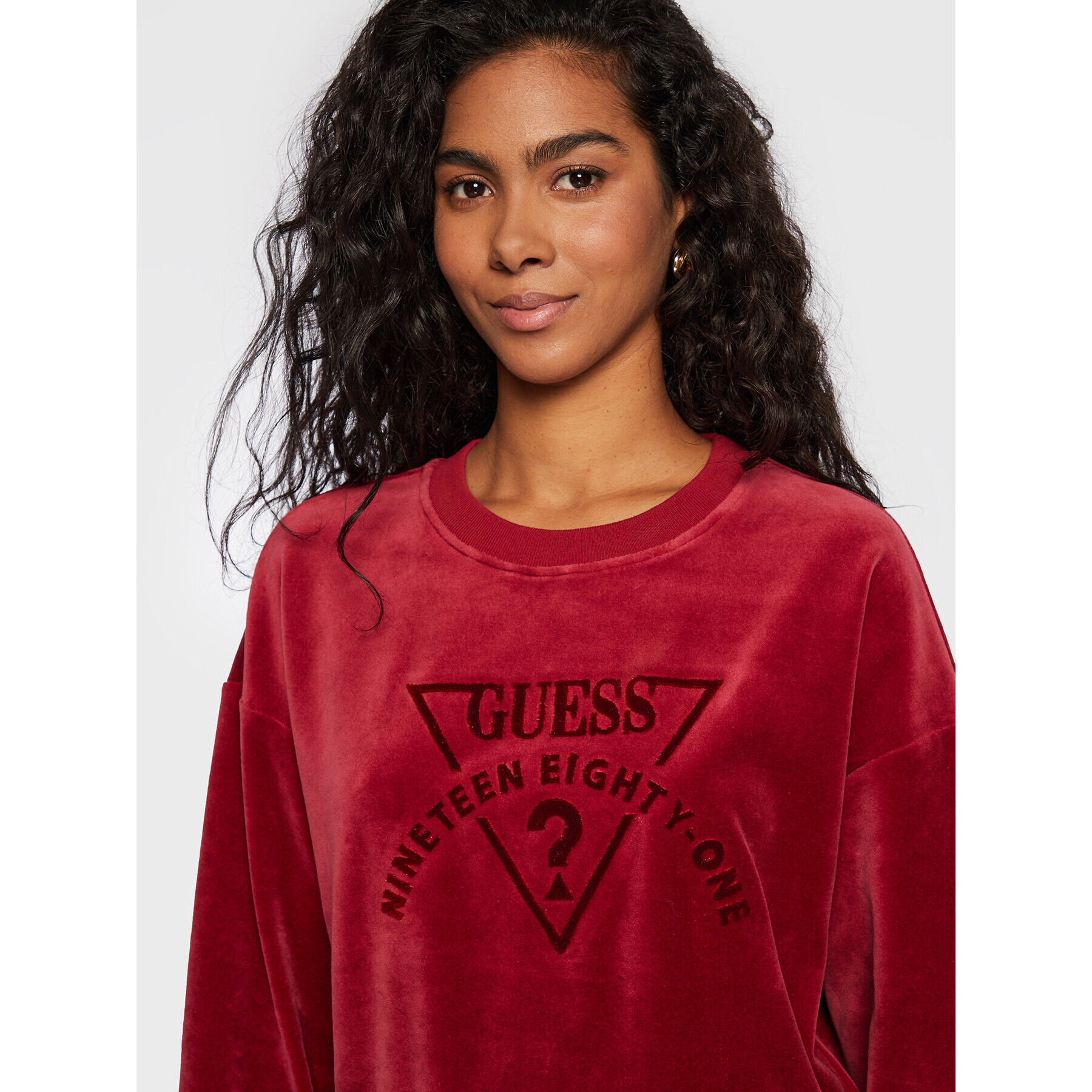 Guess Суитшърт Logo W2BQ21 KBBN0 Червен Regular Fit - Pepit.bg