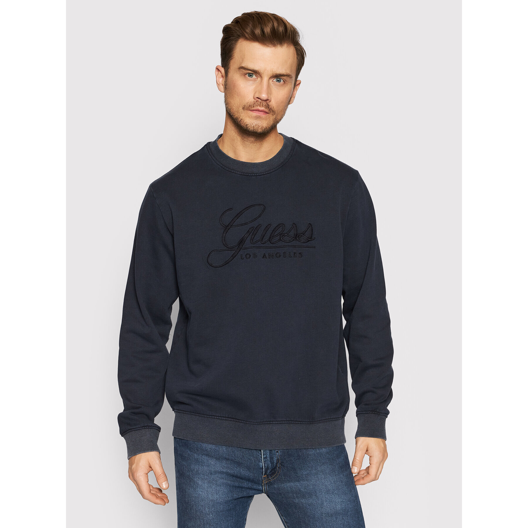 Guess Суитшърт M1BQ10 K9W01 Тъмносин Regular Fit - Pepit.bg